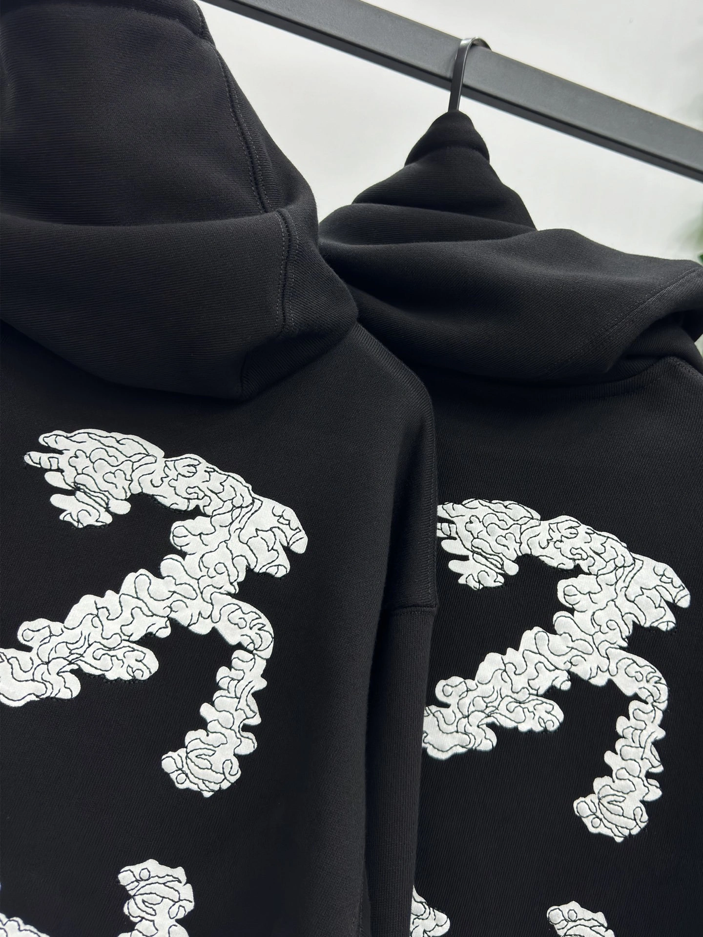Gemini- Off Whit5 embroidery Cotton oversize item:E-F524I1911