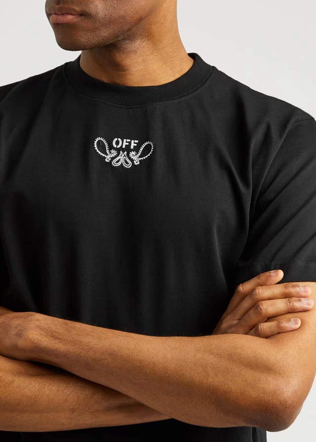 Gemini- Off Whit5 embroidery T shirt 2Colour item:E-FL29E1514-2