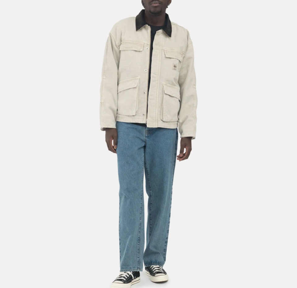 Gemini- St00 Stussy Washed Canvas Shop Jacke Cotton 6colour item:E-F110I1035-6