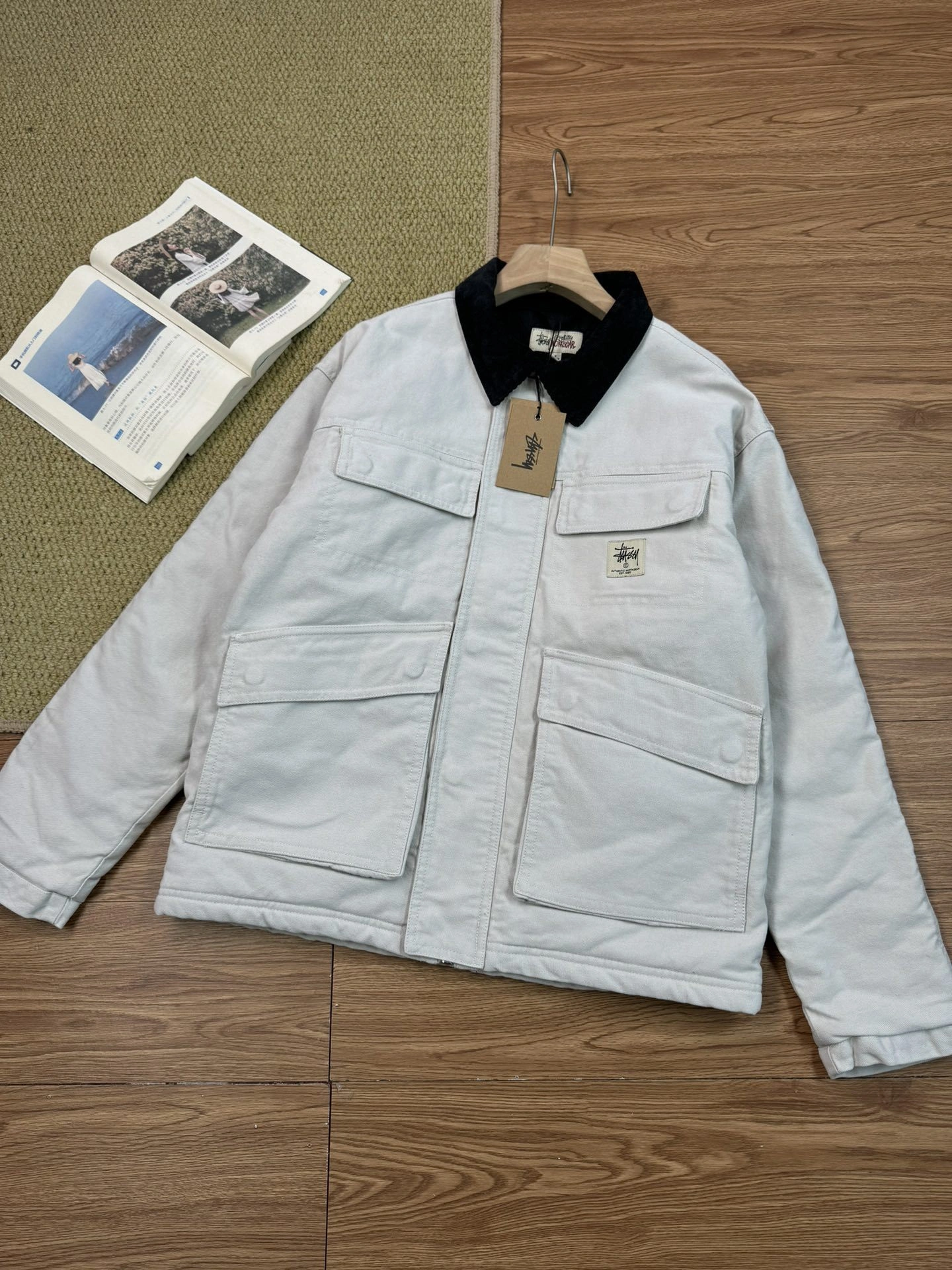 Gemini- St00 Stussy Washed Canvas Shop Jacke Cotton 6colour item:E-F110I1035-6