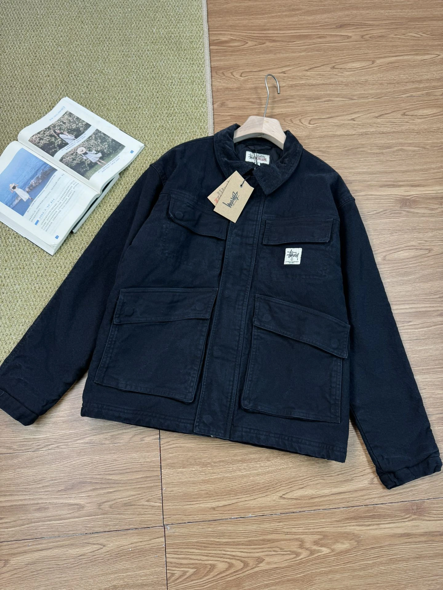 Gemini- St00 Stussy Washed Canvas Shop Jacke Cotton 6colour item:E-F110I1035-6
