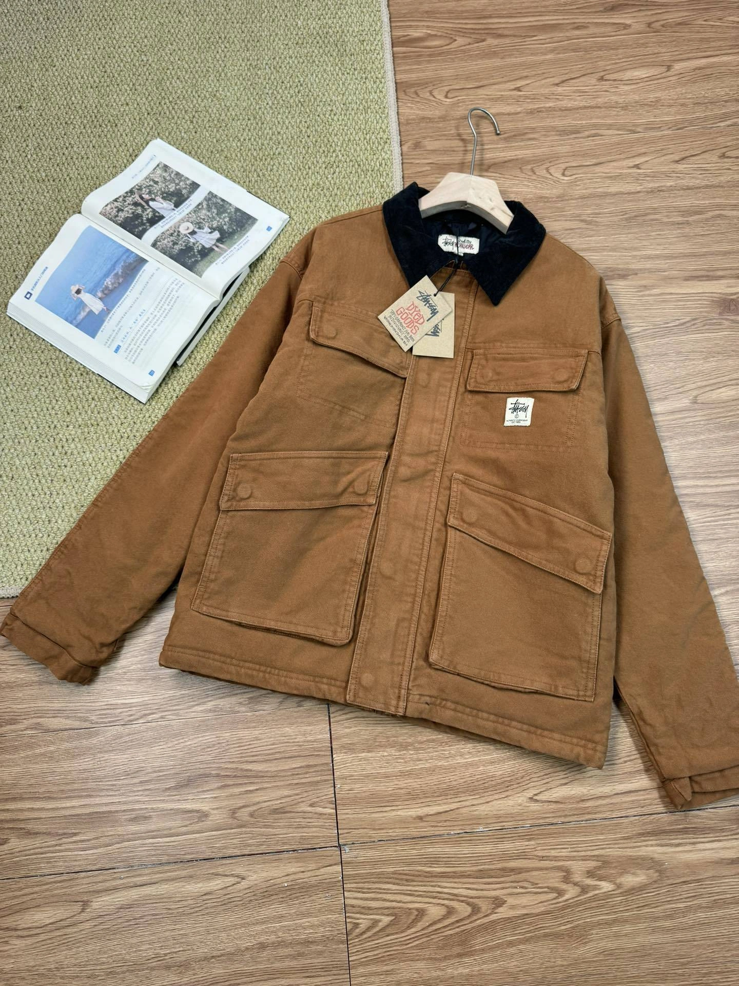 Gemini- St00 Stussy Washed Canvas Shop Jacke Cotton 6colour item:E-F110I1035-6