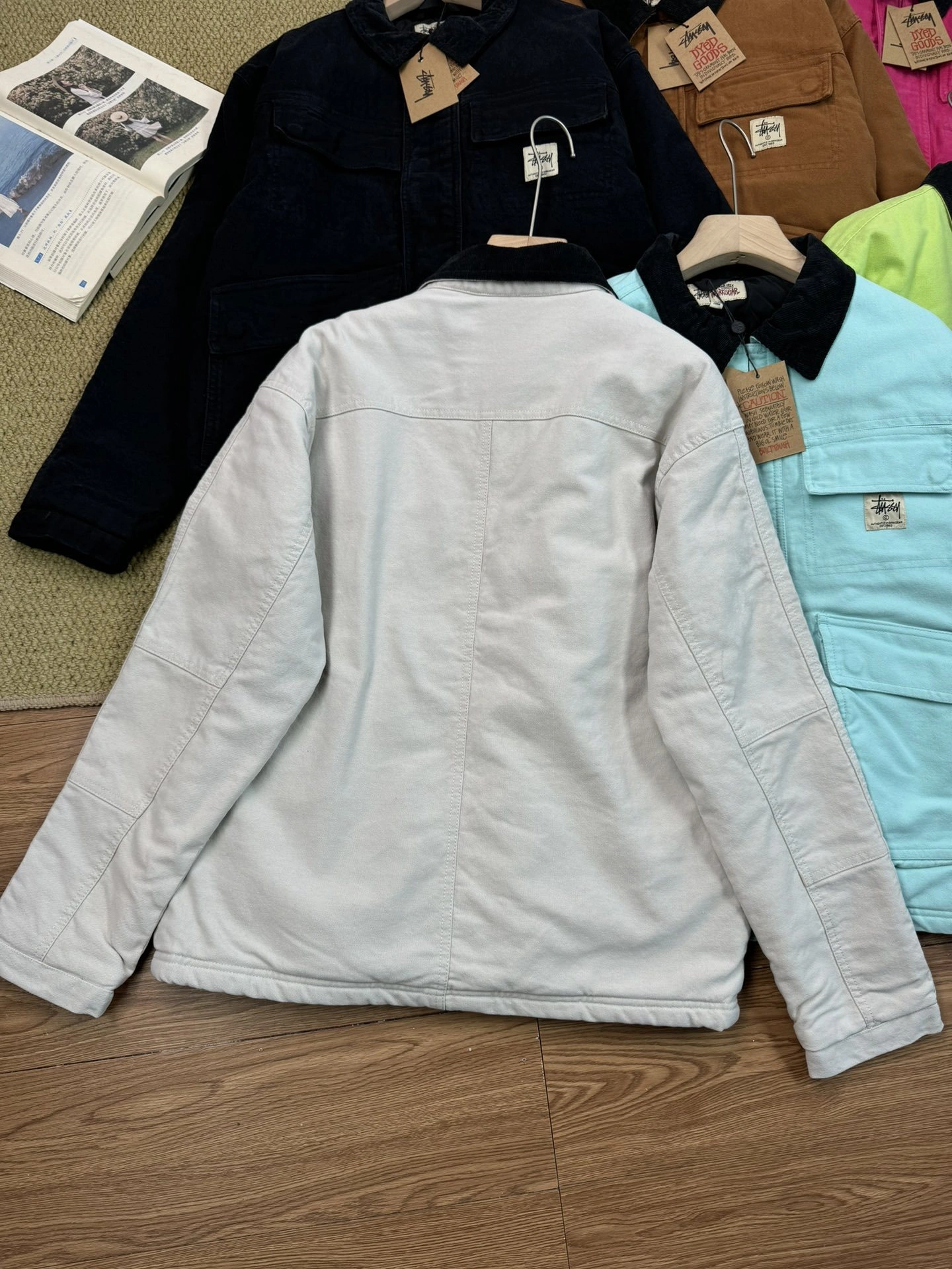 Gemini- St00 Stussy Washed Canvas Shop Jacke Cotton 6colour item:E-F110I1035-6