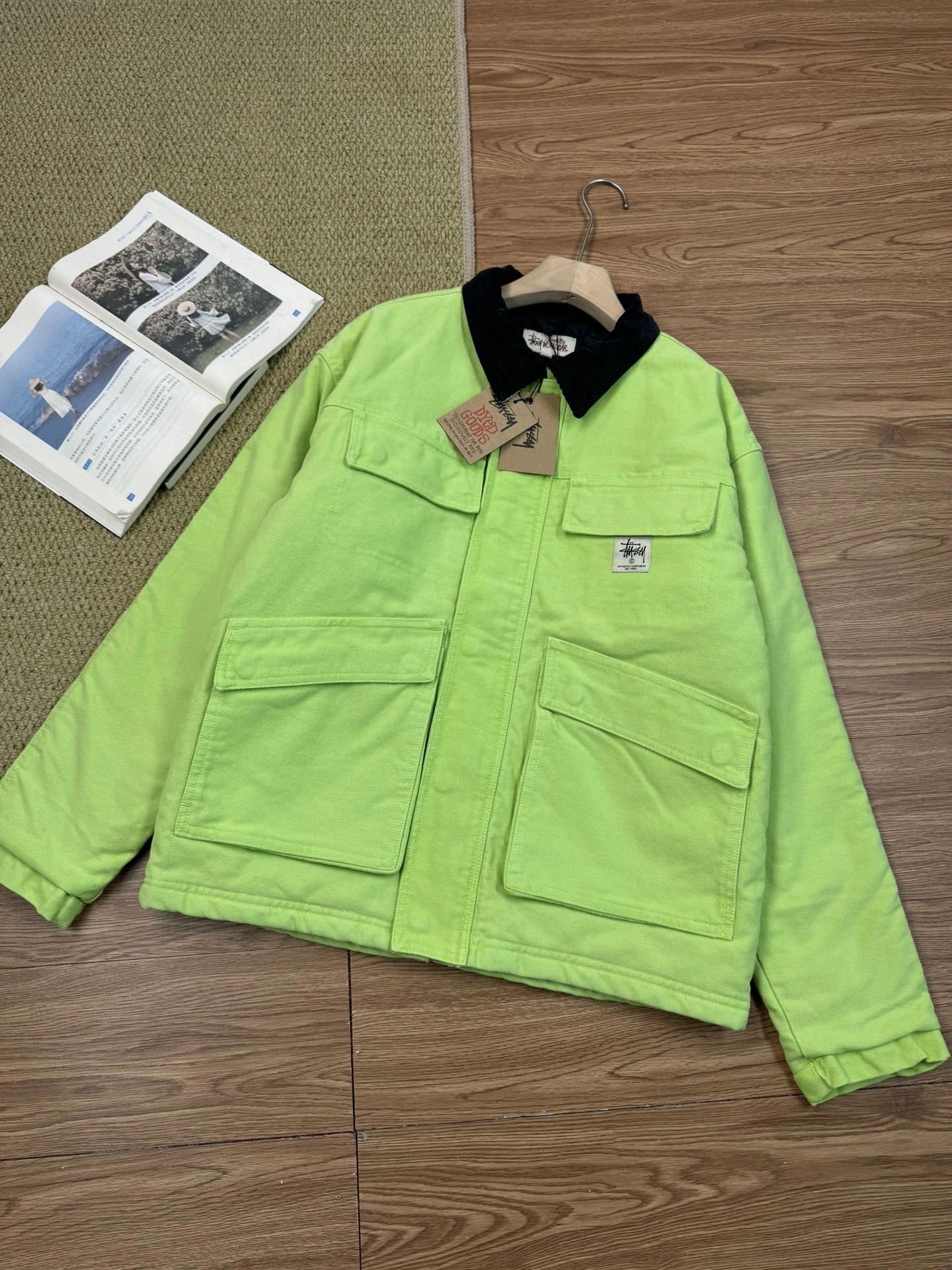 Gemini- St00 Stussy Washed Canvas Shop Jacke Cotton 6colour item:E-F110I1035-6