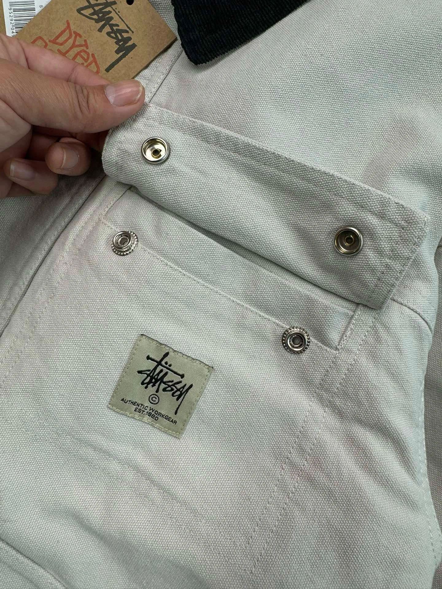 Gemini- St00 Stussy Washed Canvas Shop Jacke Cotton 6colour item:E-F110I1035-6