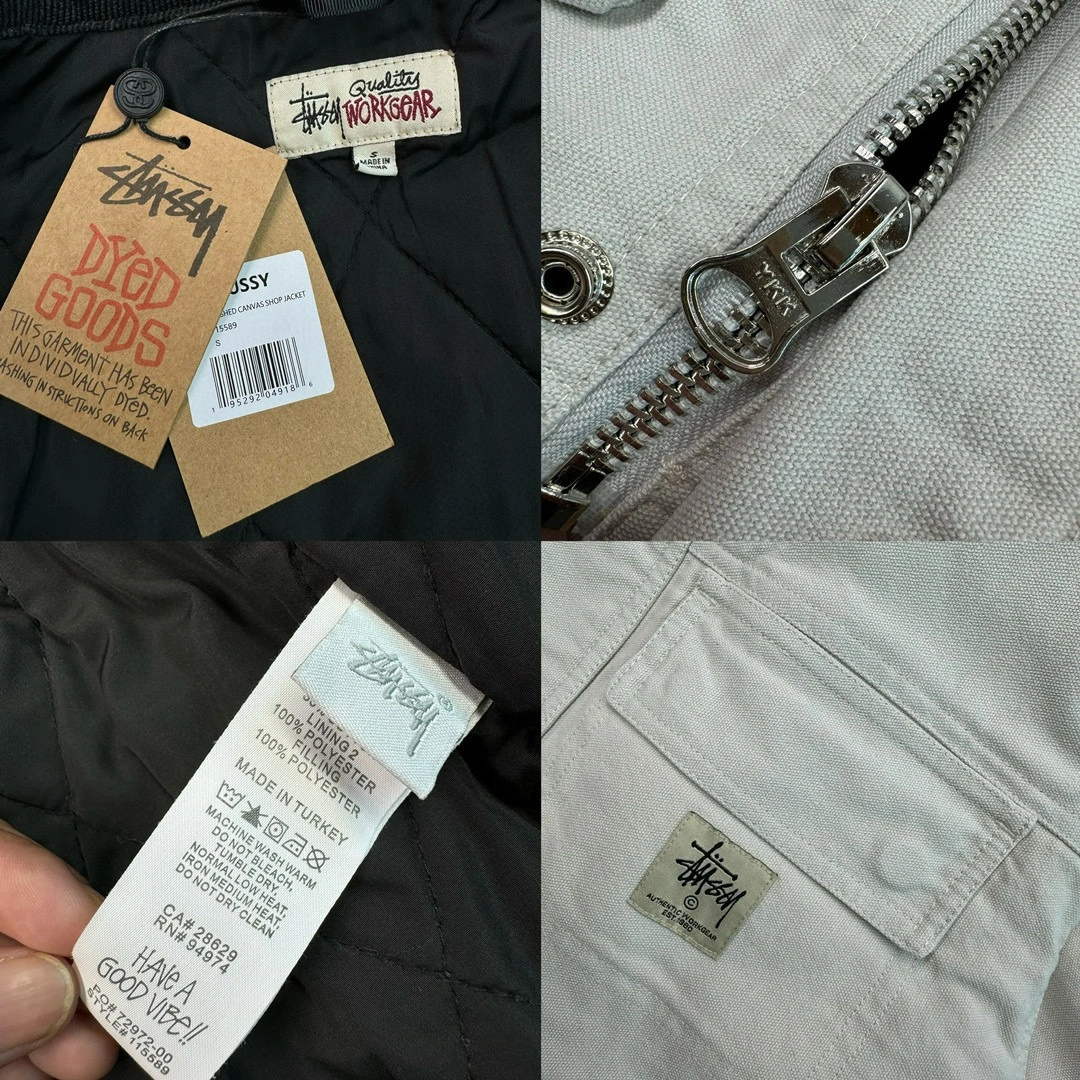 Gemini- St00 Stussy Washed Canvas Shop Jacke Cotton 6colour item:E-F110I1035-6