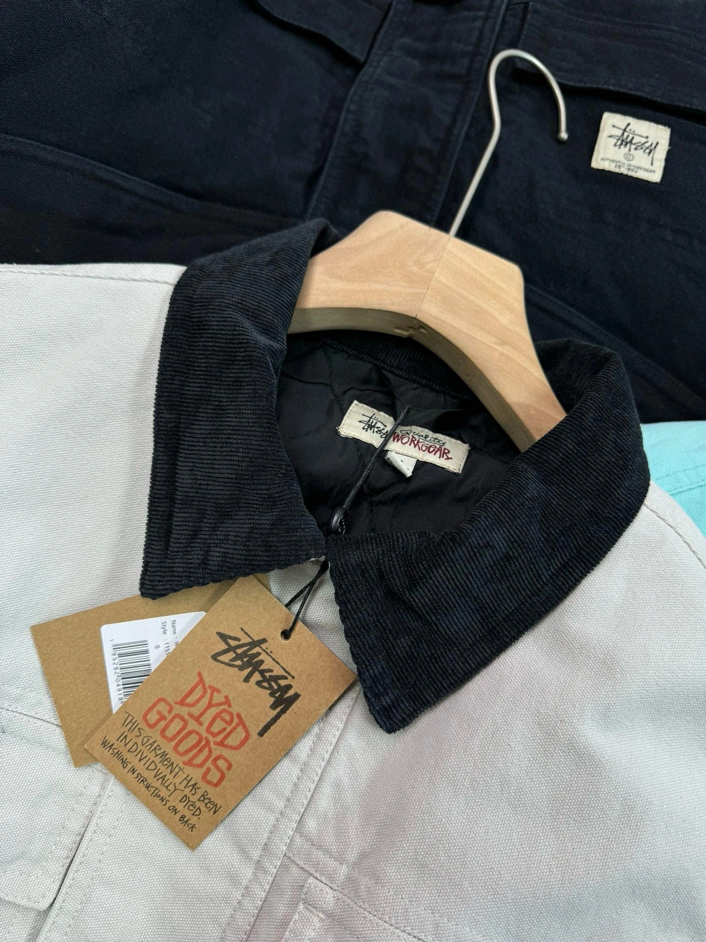 Gemini- St00 Stussy Washed Canvas Shop Jacke Cotton 6colour item:E-F110I1035-6