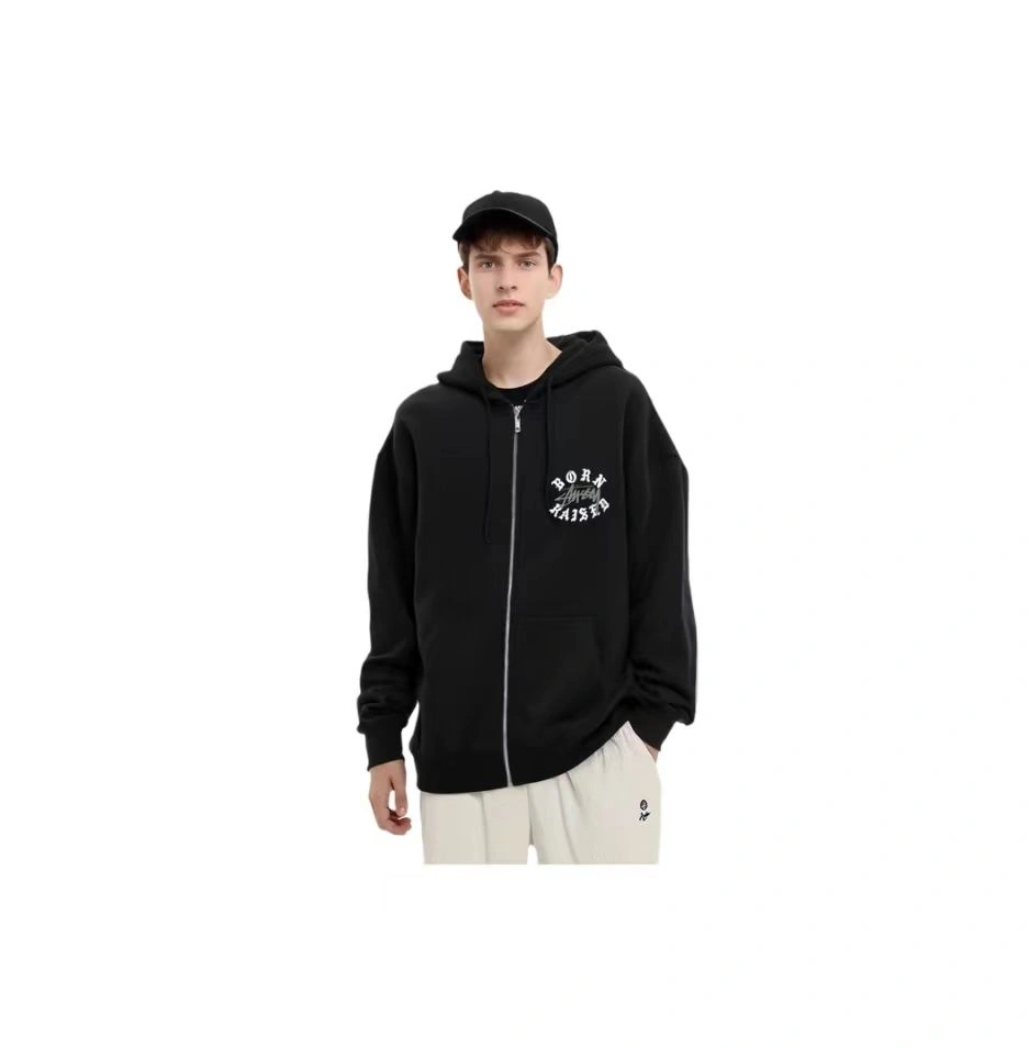 Gemini- St00 x BORN X RAISED LOGO ZIP HOODIE item:D-F402K2513