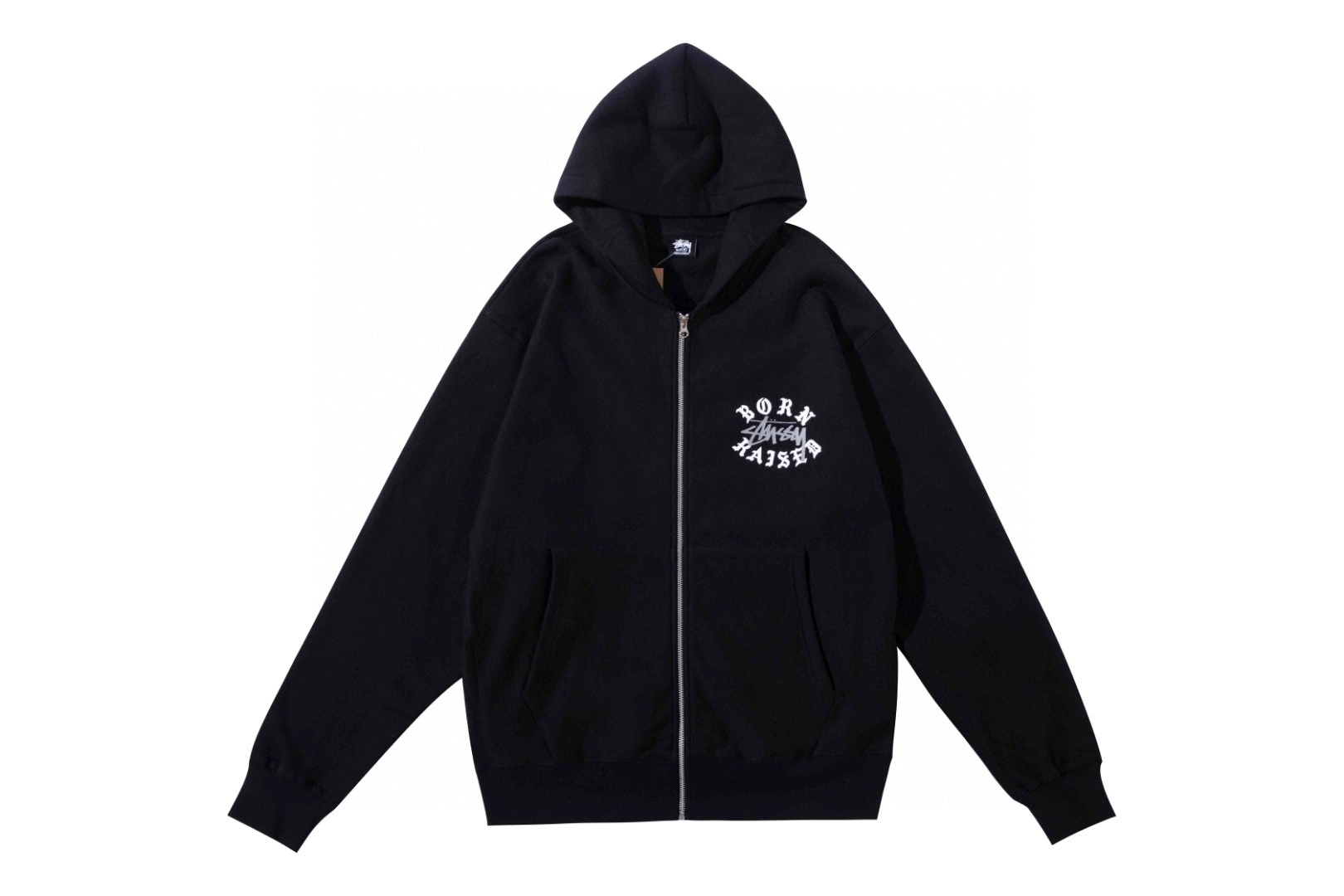 Gemini- St00 x BORN X RAISED LOGO ZIP HOODIE item:D-F402K2513