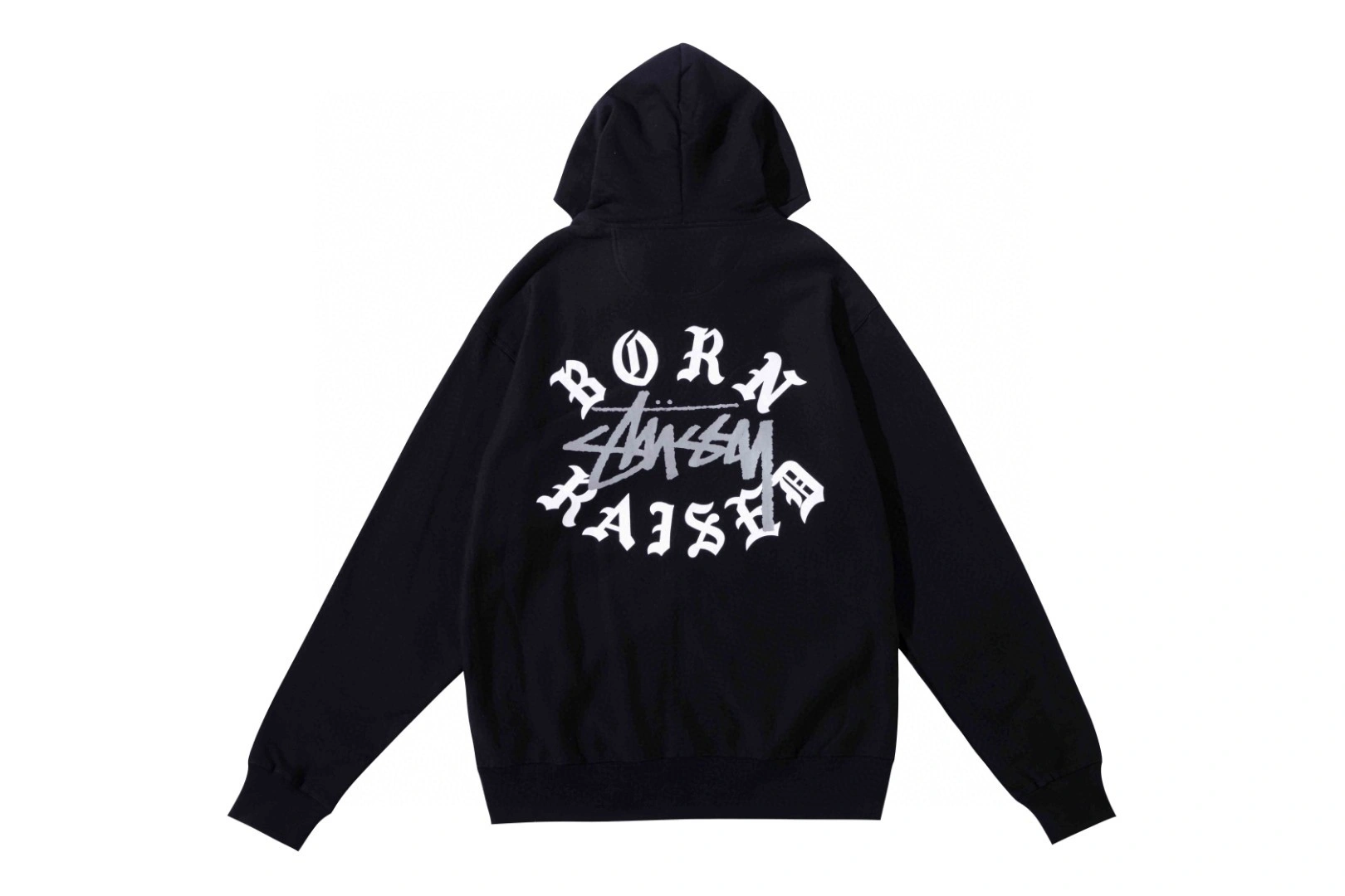 Gemini- St00 x BORN X RAISED LOGO ZIP HOODIE item:D-F402K2513