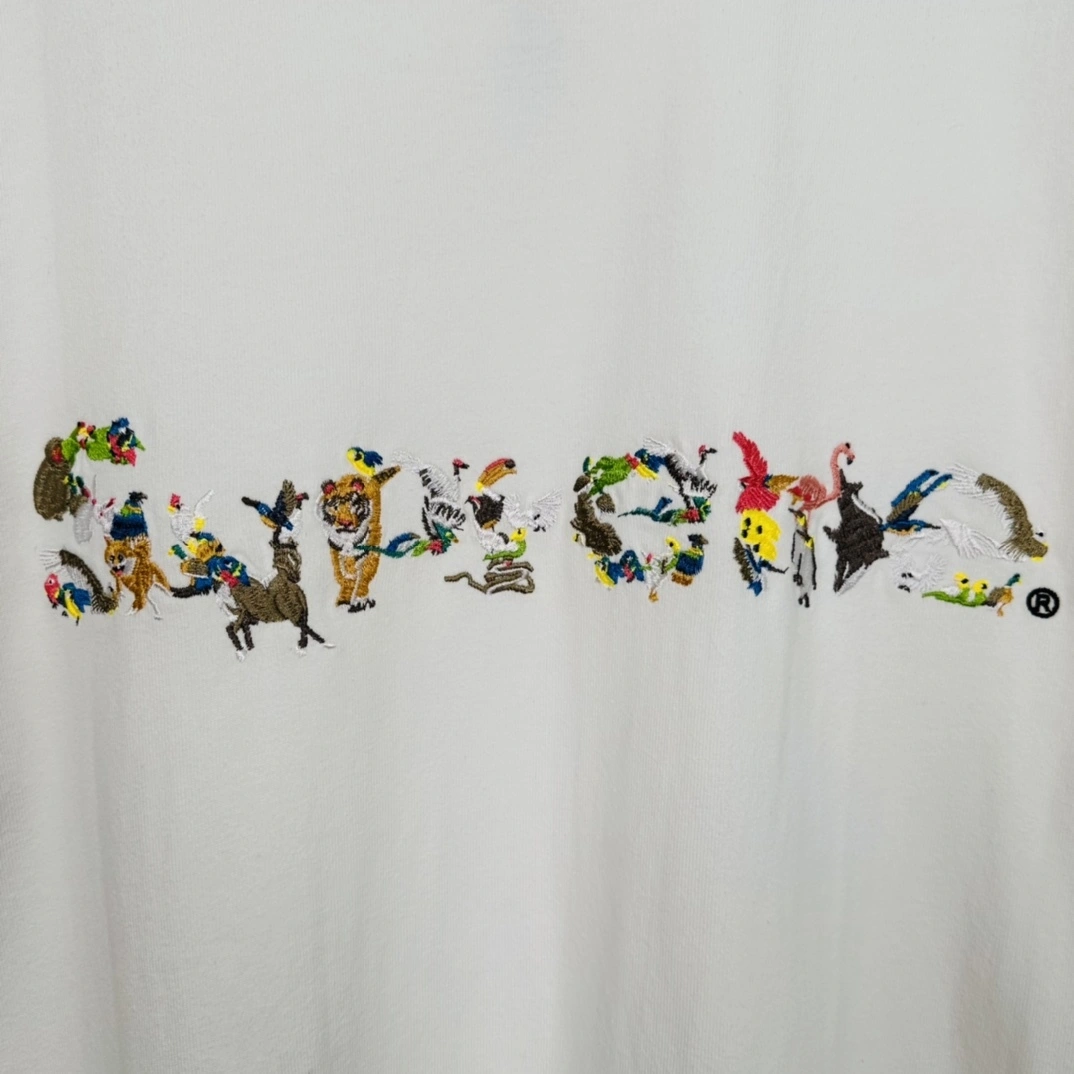 Gemini- embroidery LOGO TEE oversized item:C-F466H1305