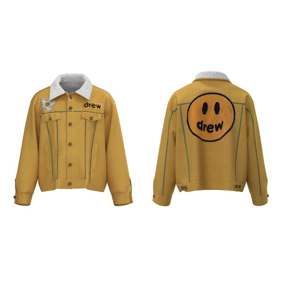 &&Gemini- embroidery berber Fleece oversized item:C-F322I1045