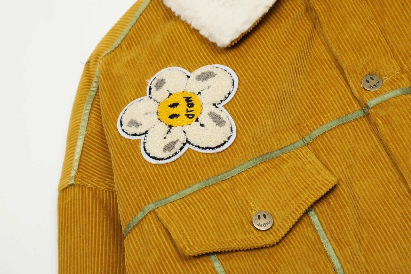 &&Gemini- embroidery berber Fleece oversized item:C-F322I1045