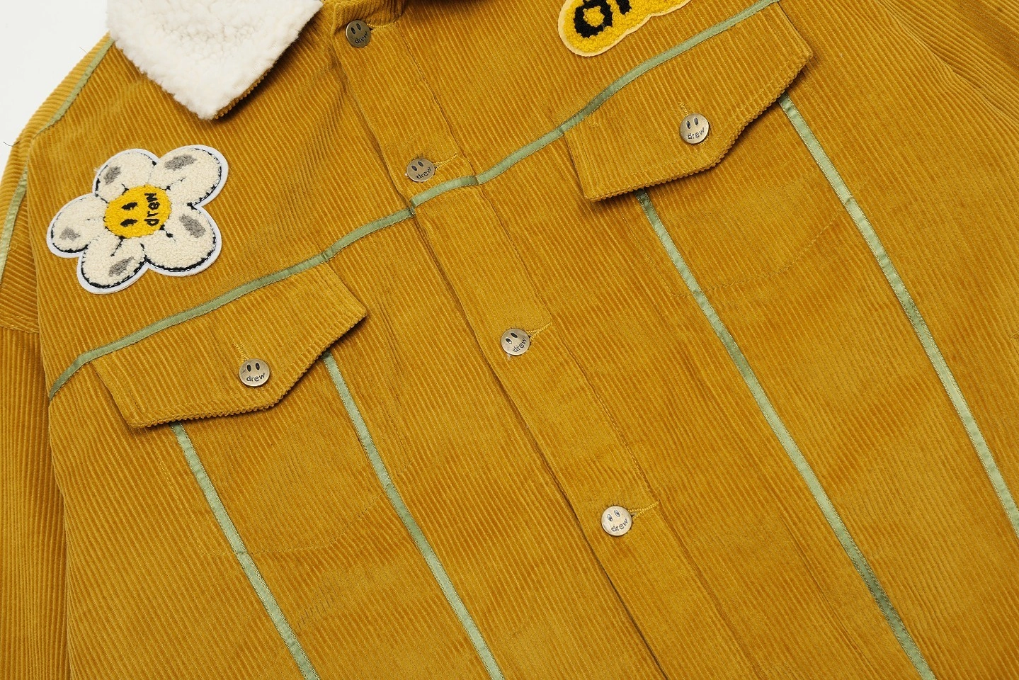 &&Gemini- embroidery berber Fleece oversized item:C-F322I1045
