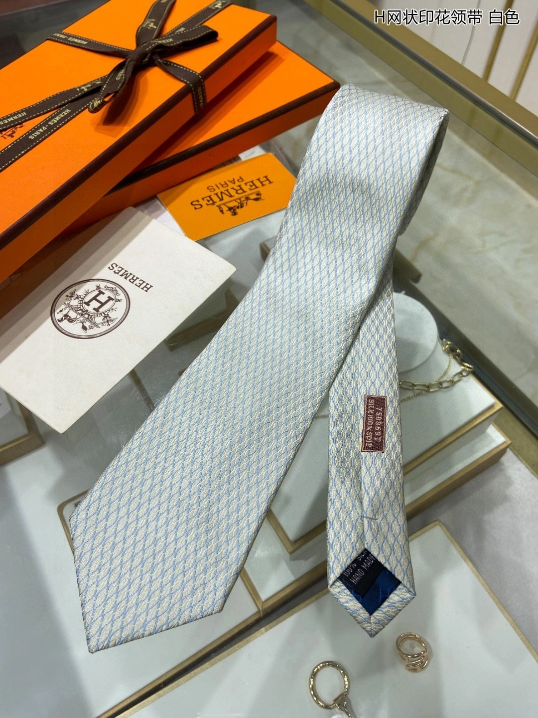 HD-- 100% top jacquard silk handmade custom item:C-S132G2412Y