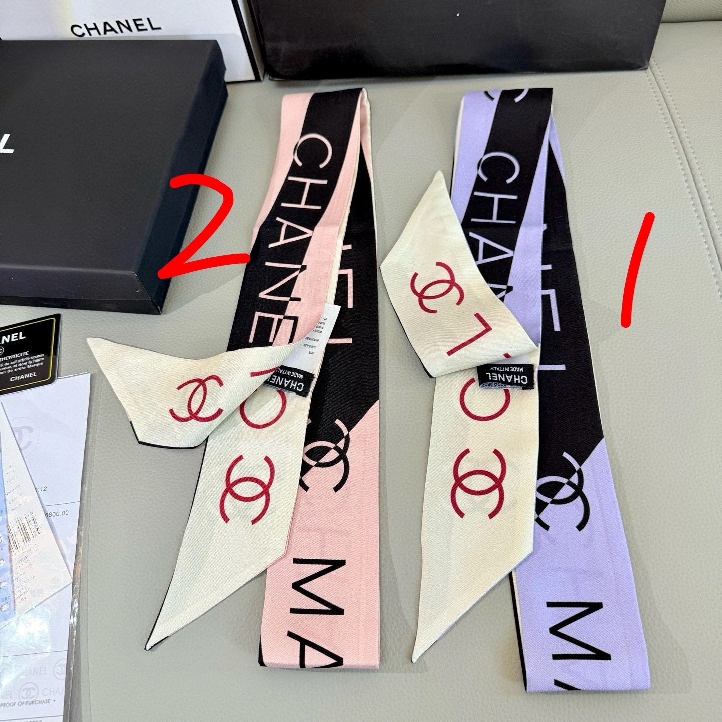 HD-- 3h1958 Twilly Real silk 2colour item:E-S132L2060-2