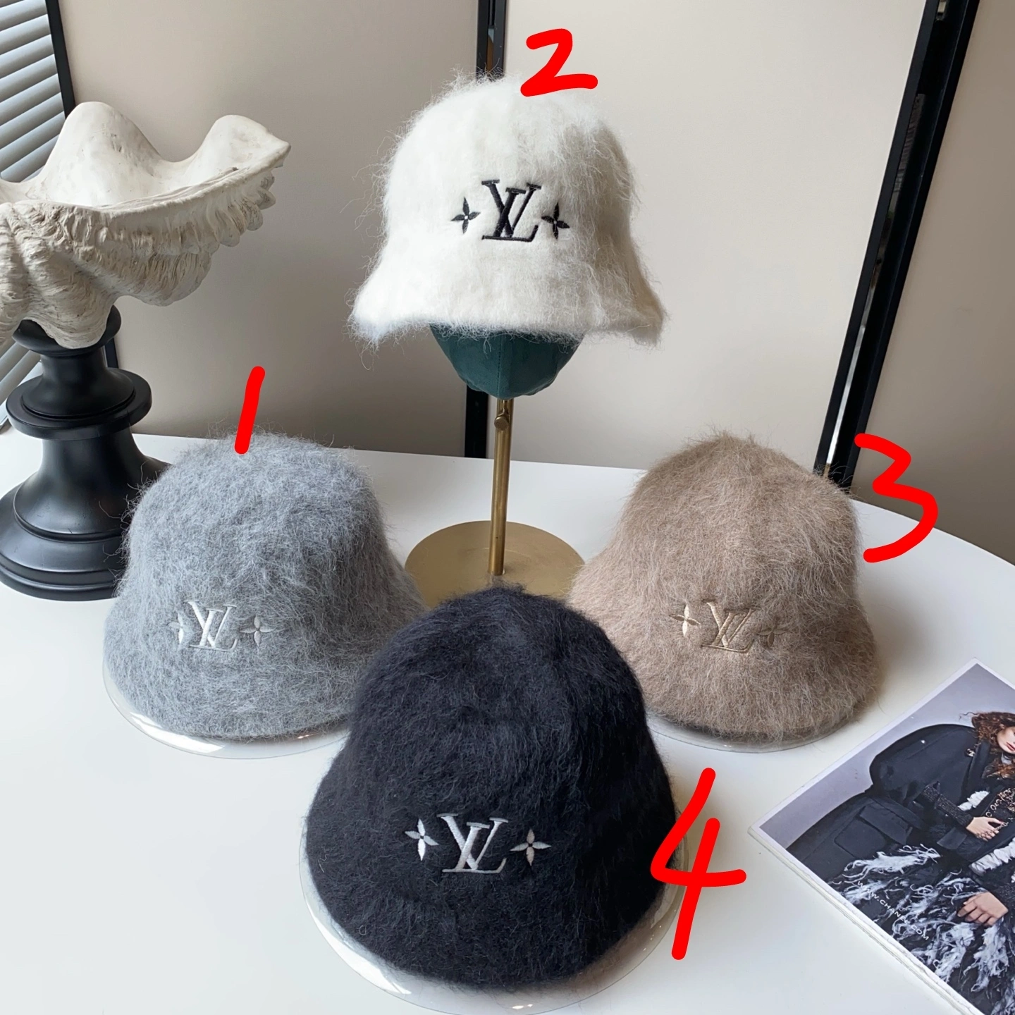 HD-- 8V 2️⃣5️⃣ꫛꫀꪝ cashmere logo embroidery 4colour item:E-S132L3109-4H