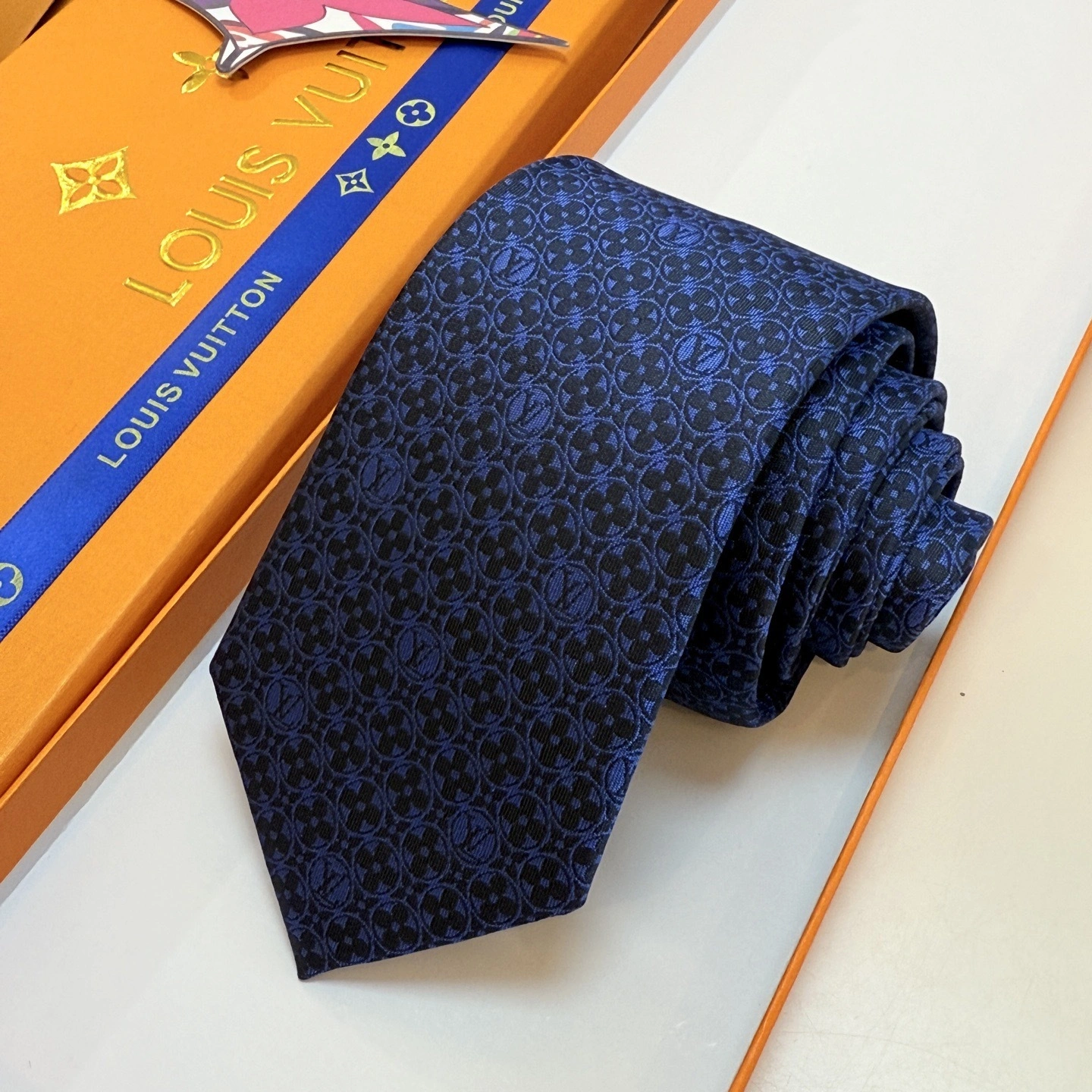 HD-- 8V MonogramFlower Real silk Damier 6Colour item:E-S132L1316-6