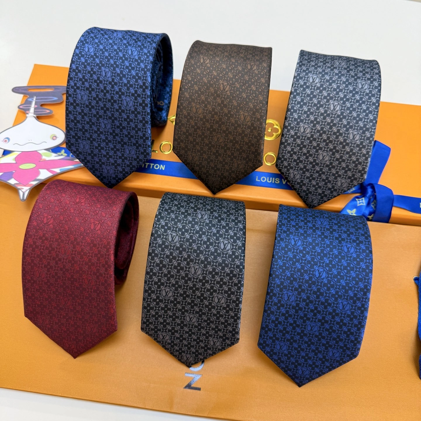 HD-- 8V MonogramFlower Real silk Damier 6Colour item:E-S132L1316-6