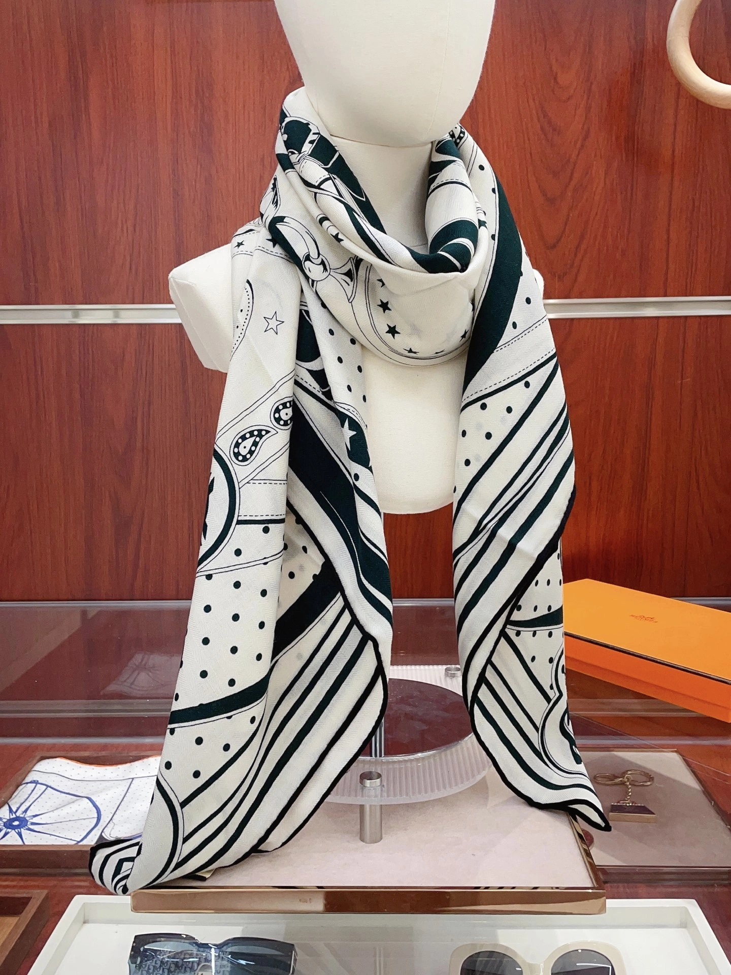 HD-- H5r75s cashmere Real silk 2colour item:E-S132K2867-2H