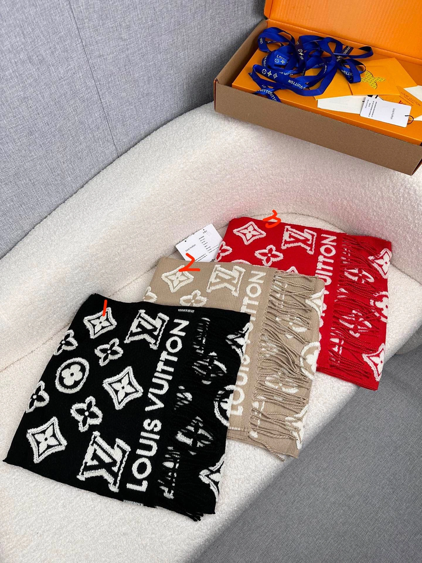 HD--8V 3DMonogram wool cashmere mulberry silk 3colour item:E-S132K2862-3H
