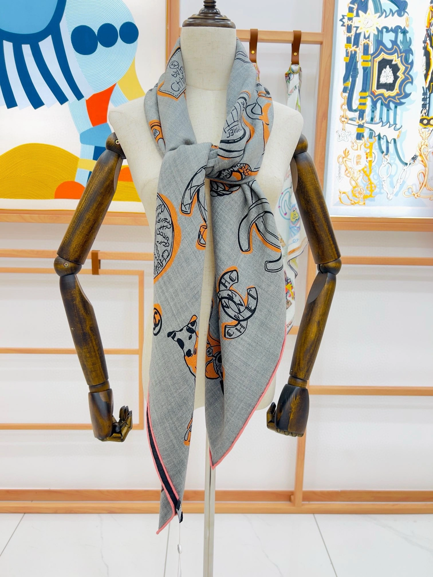 &HD--reversible realsilk cashmere item:D-S132D1601S
