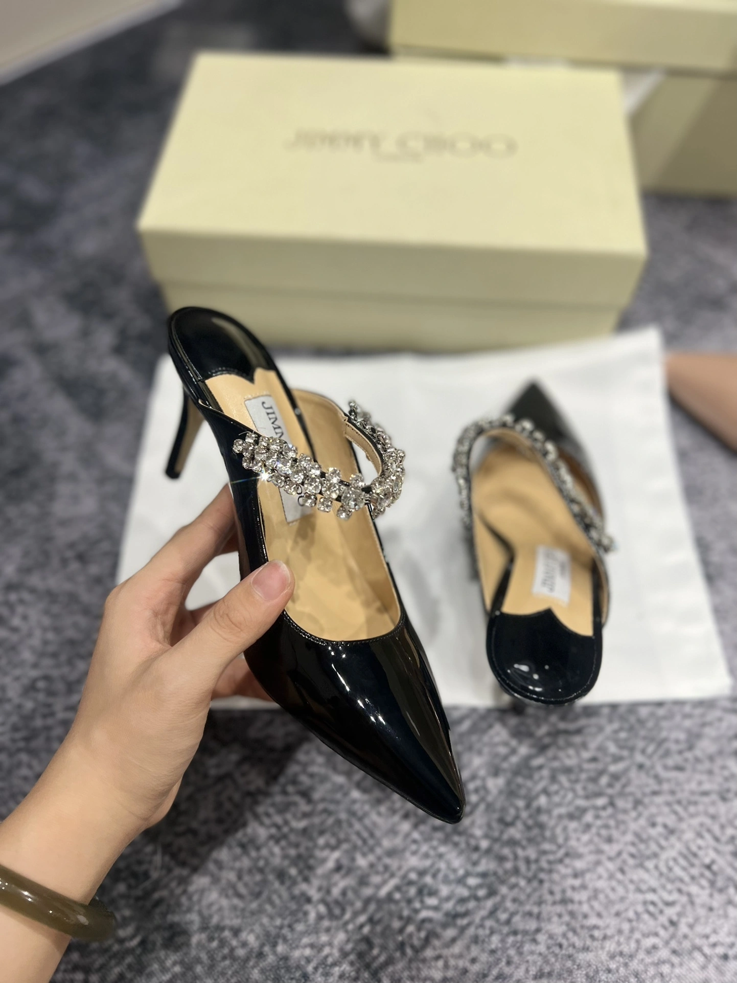 Ji77y 3ho5 BING65-PATBLACK Heel height：7CM item:DT-X234G0910