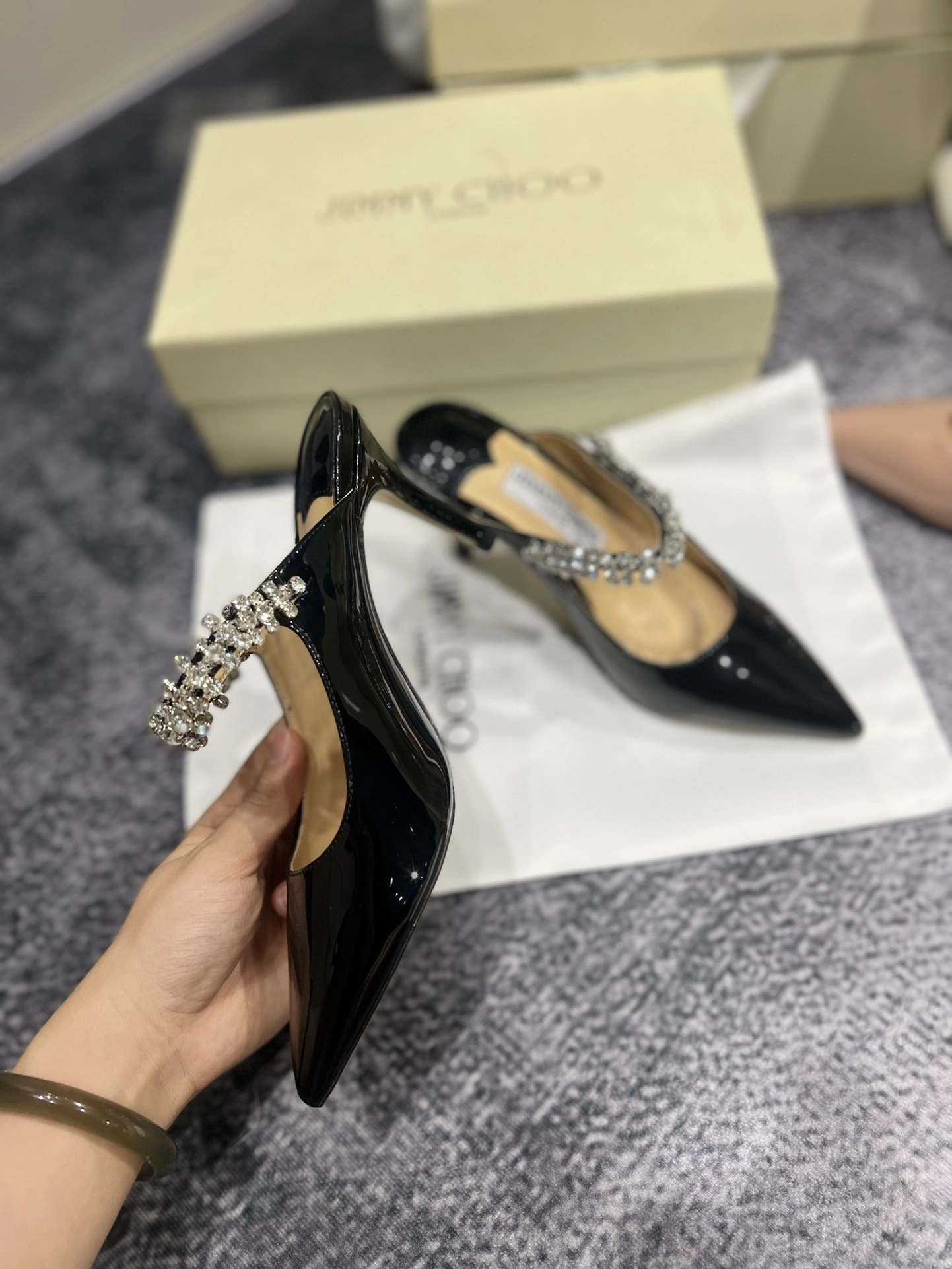 Ji77y 3ho5 BING65-PATBLACK Heel height：7CM item:DT-X234G0910