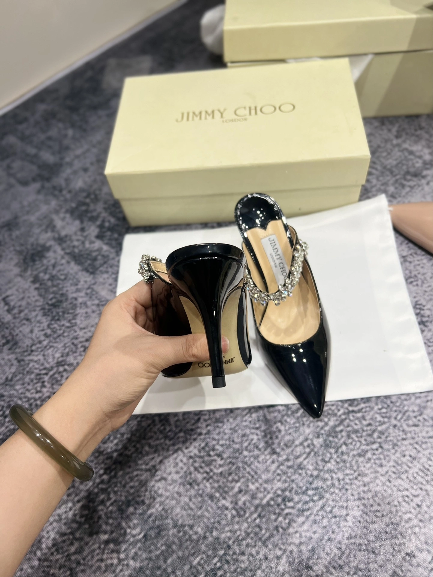 Ji77y 3ho5 BING65-PATBLACK Heel height：7CM item:DT-X234G0910