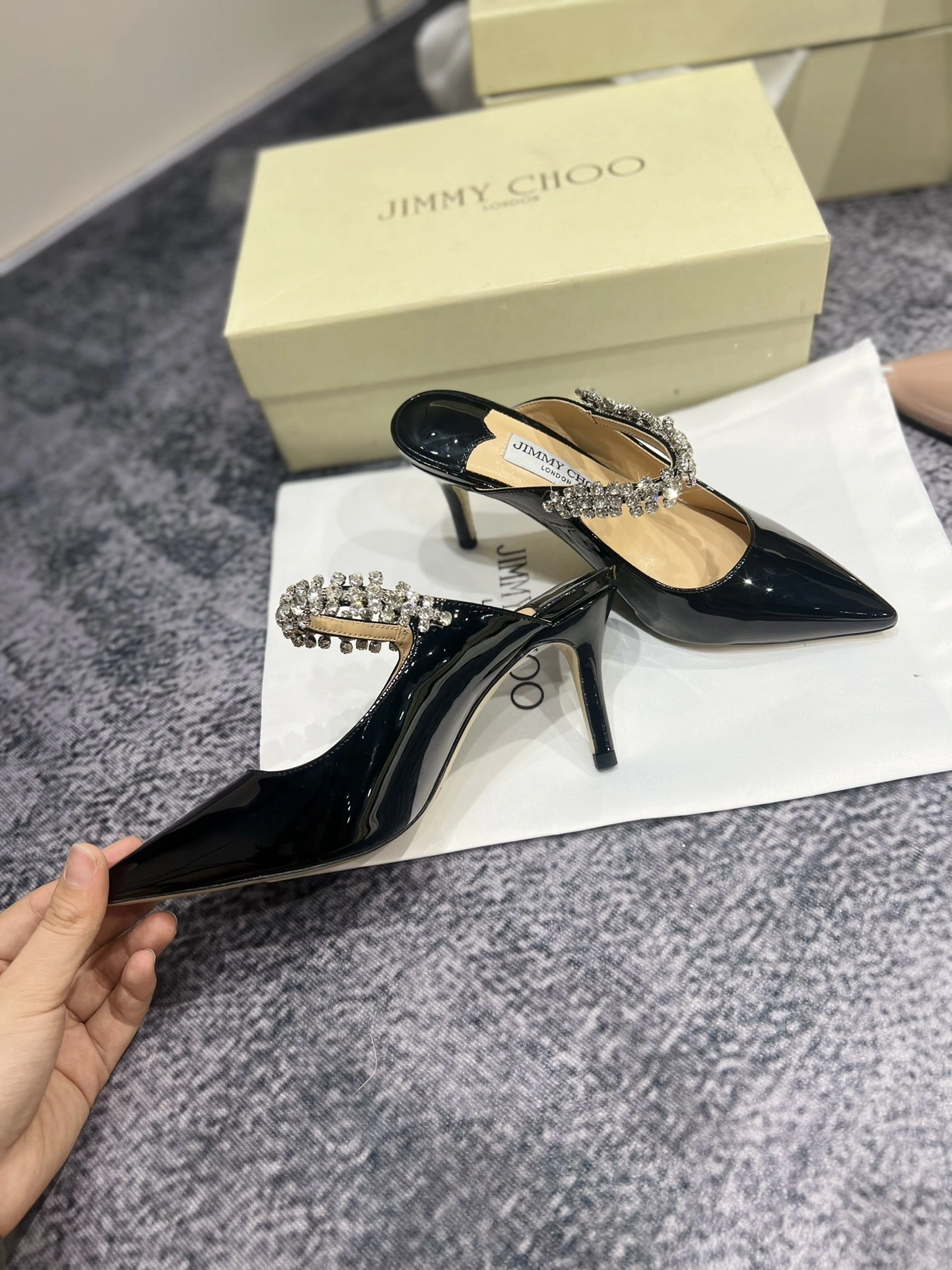 Ji77y 3ho5 BING65-PATBLACK Heel height：7CM item:DT-X234G0910