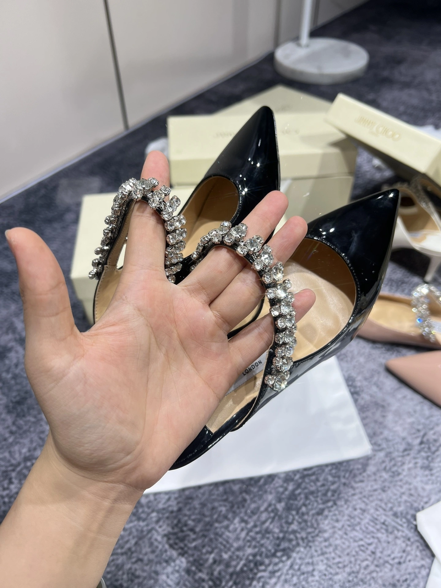 Ji77y 3ho5 BING65-PATBLACK Heel height：7CM item:DT-X234G0910