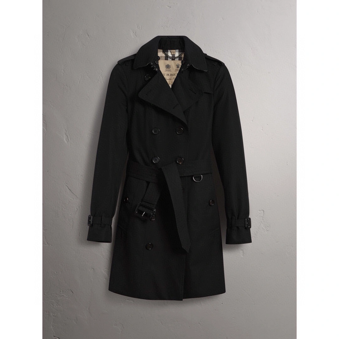 Ladies Sandringham Series Black Mid-Long British Style Wind Coat， original 1:1 counters quality item: 086G020F0760G2608