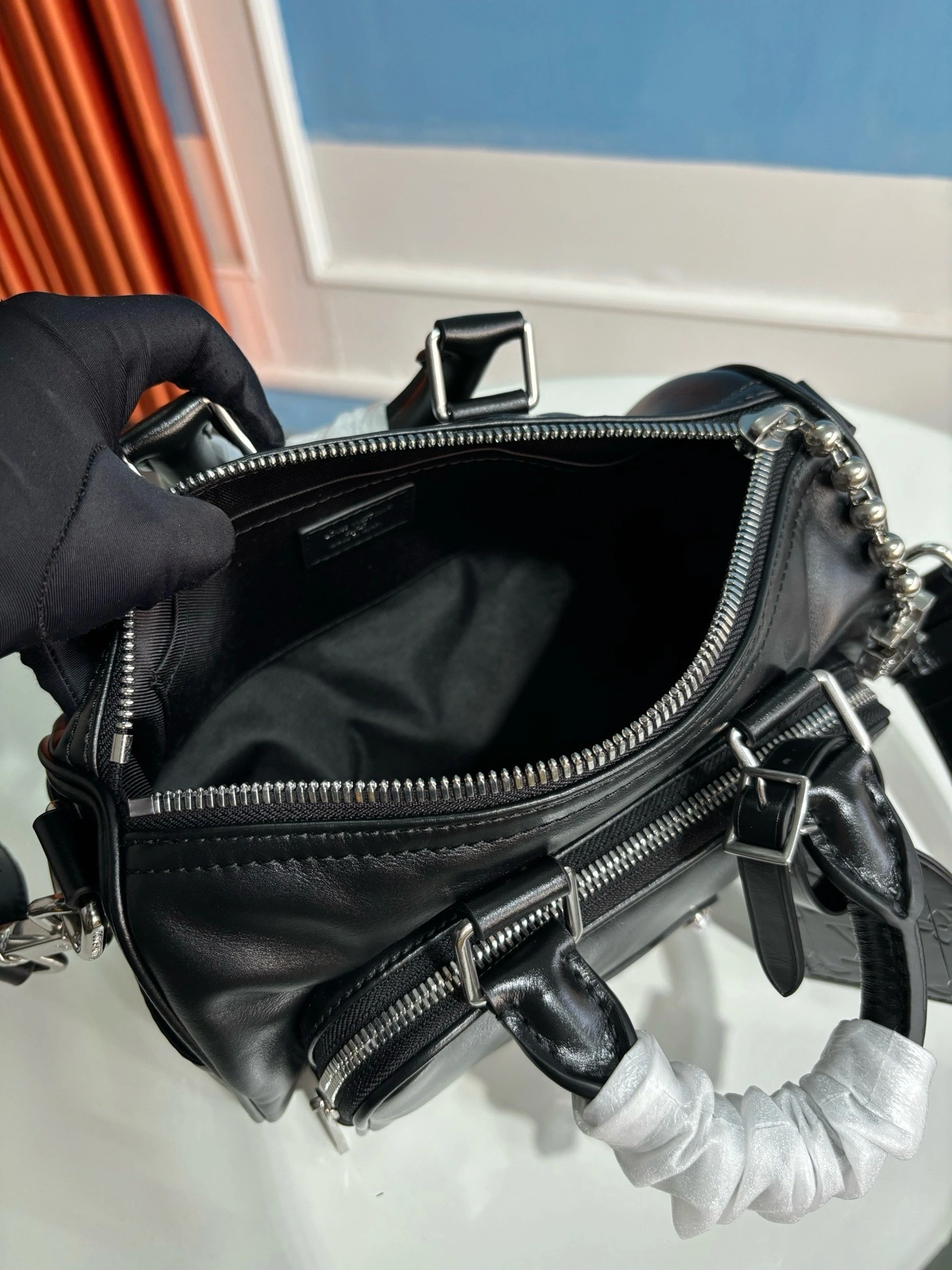 MOMO-- 8V M13988 high quality version Keepall Cargo Bandoulière 25 cowhide item:E-B808L1829T