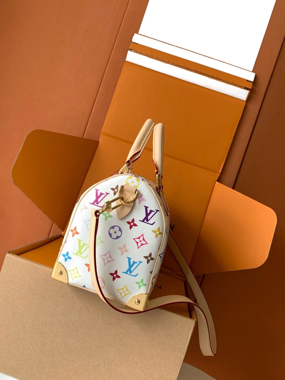 MOMO-- 8V M13085 high quality version Speedy Bandoulière 25 cowhide item:E-B057B2136