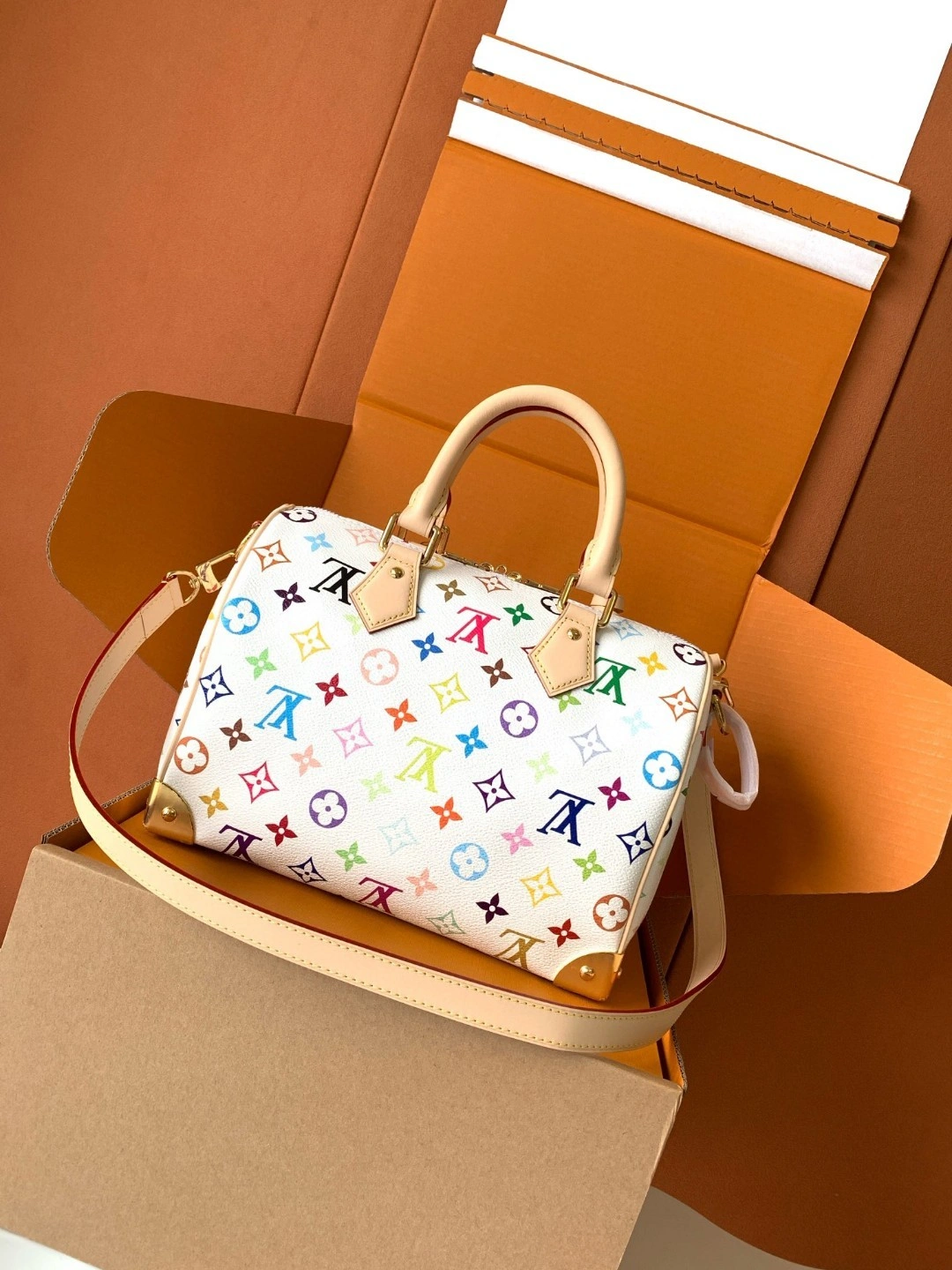 MOMO-- 8V M13085 high quality version Speedy Bandoulière 25 cowhide item:E-B057B2136