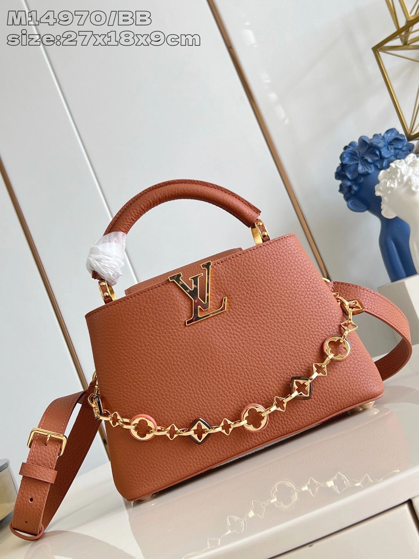 MOMO-- 8V M14381 high quality version Capucines BB Harmony cowhide item:E-B574K1803
