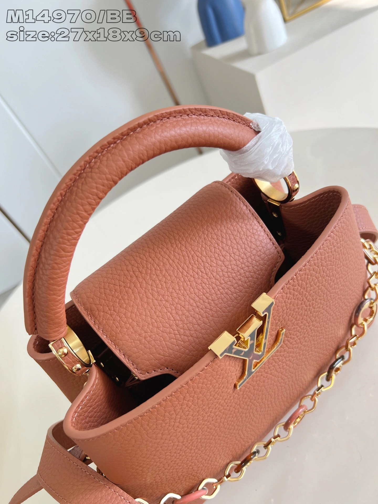 MOMO-- 8V M14381 high quality version Capucines BB Harmony cowhide item:E-B574K1803