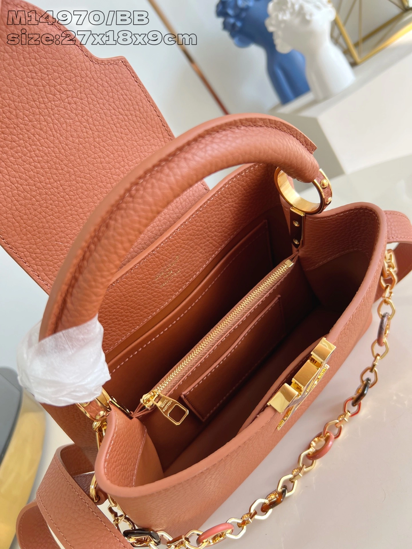 MOMO-- 8V M14381 high quality version Capucines BB Harmony cowhide item:E-B574K1803