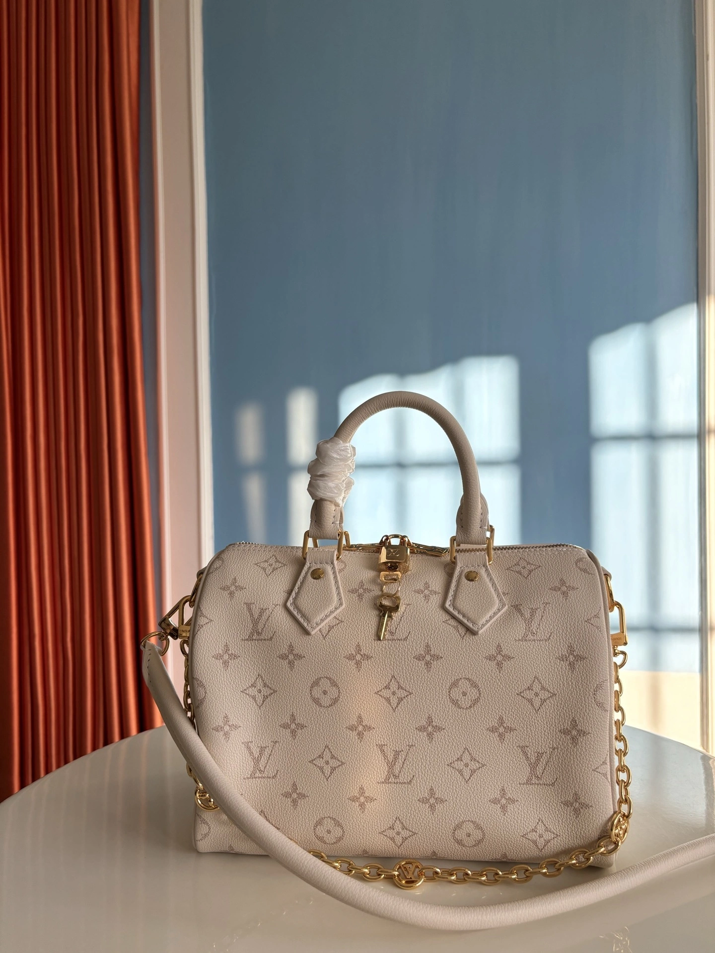 MOMO-- 8V M26690 high quality version Speedy Bandoulière25 cowhide item:E-B808L1718T