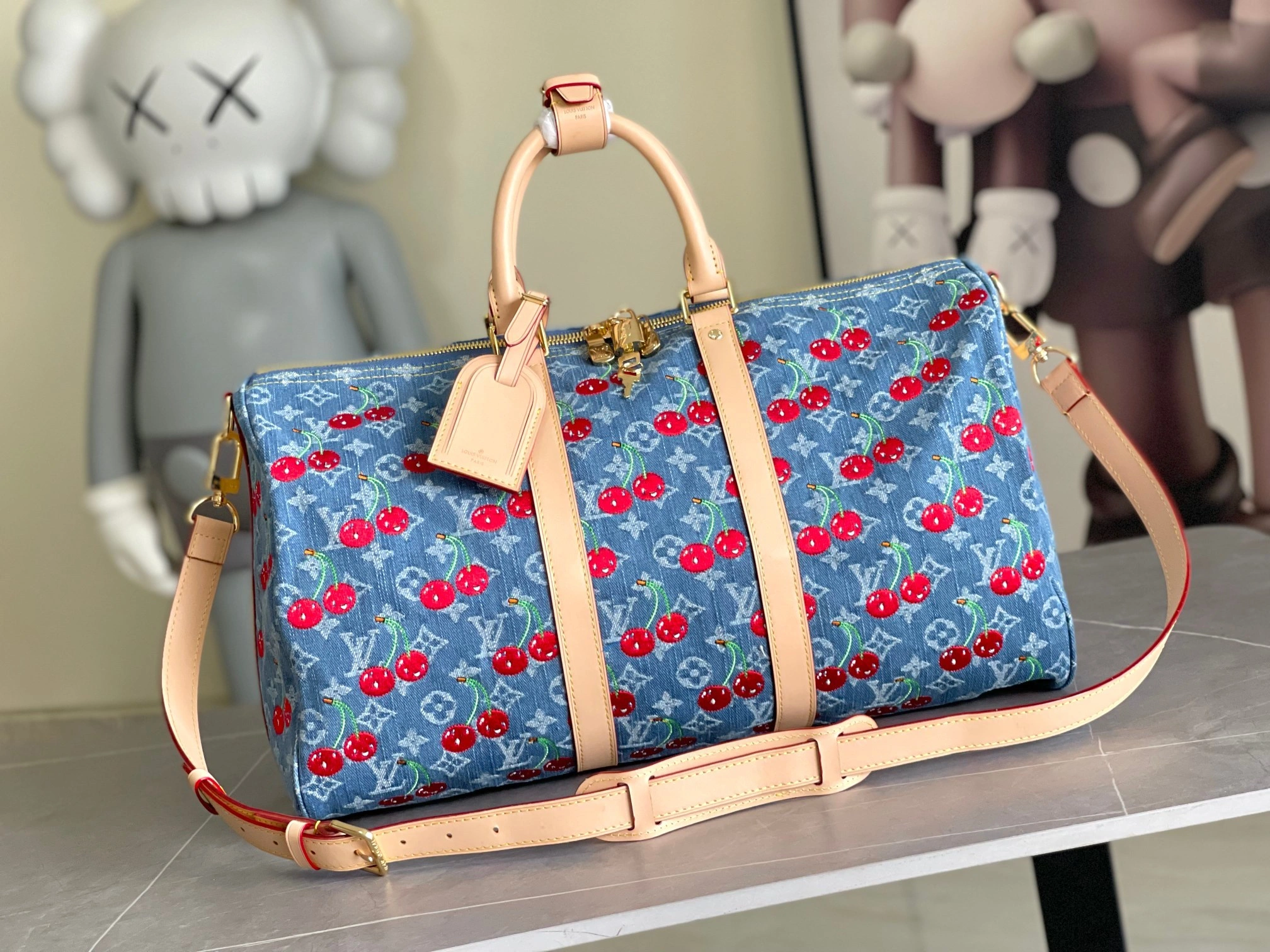 MOMO-- 8V M13875 Keepall Bandouliere 45 cowhide item:E-B563F1908