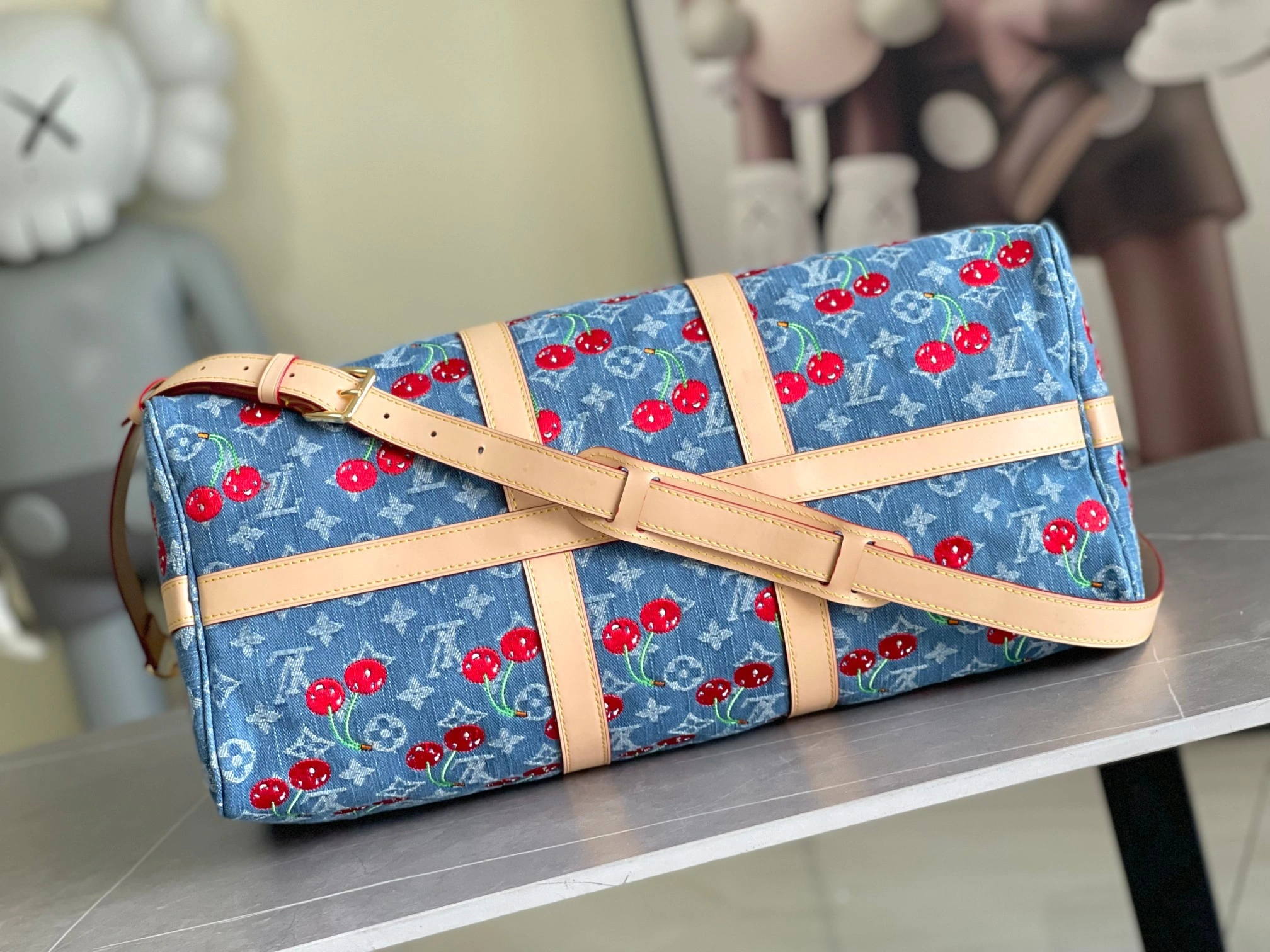 MOMO-- 8V M13875 Keepall Bandouliere 45 cowhide item:E-B563F1908