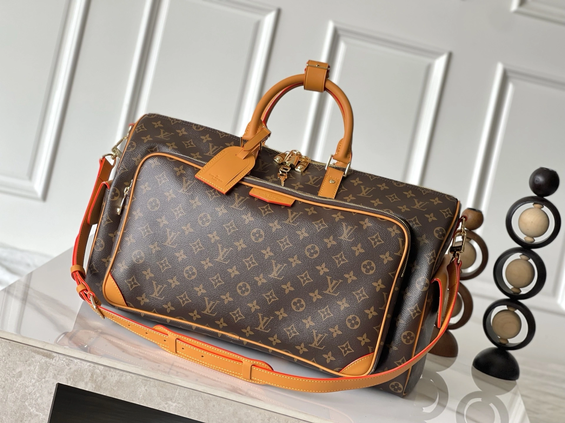 MOMO-- 8V M14735 high quality version Keepall BANDOULIÈRE cowhide item:E-B000I2129