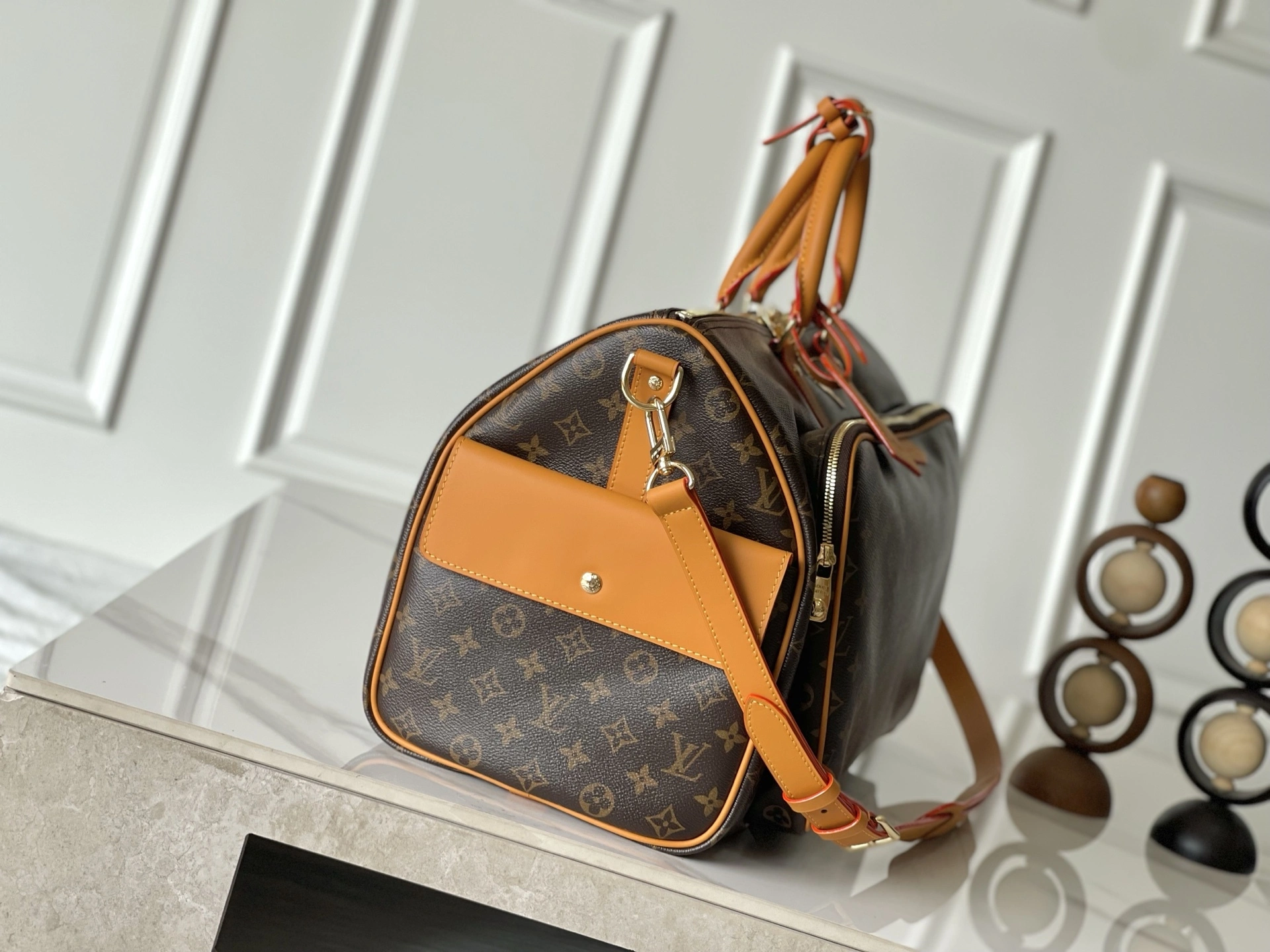 MOMO-- 8V M14735 high quality version Keepall BANDOULIÈRE cowhide item:E-B000I2129