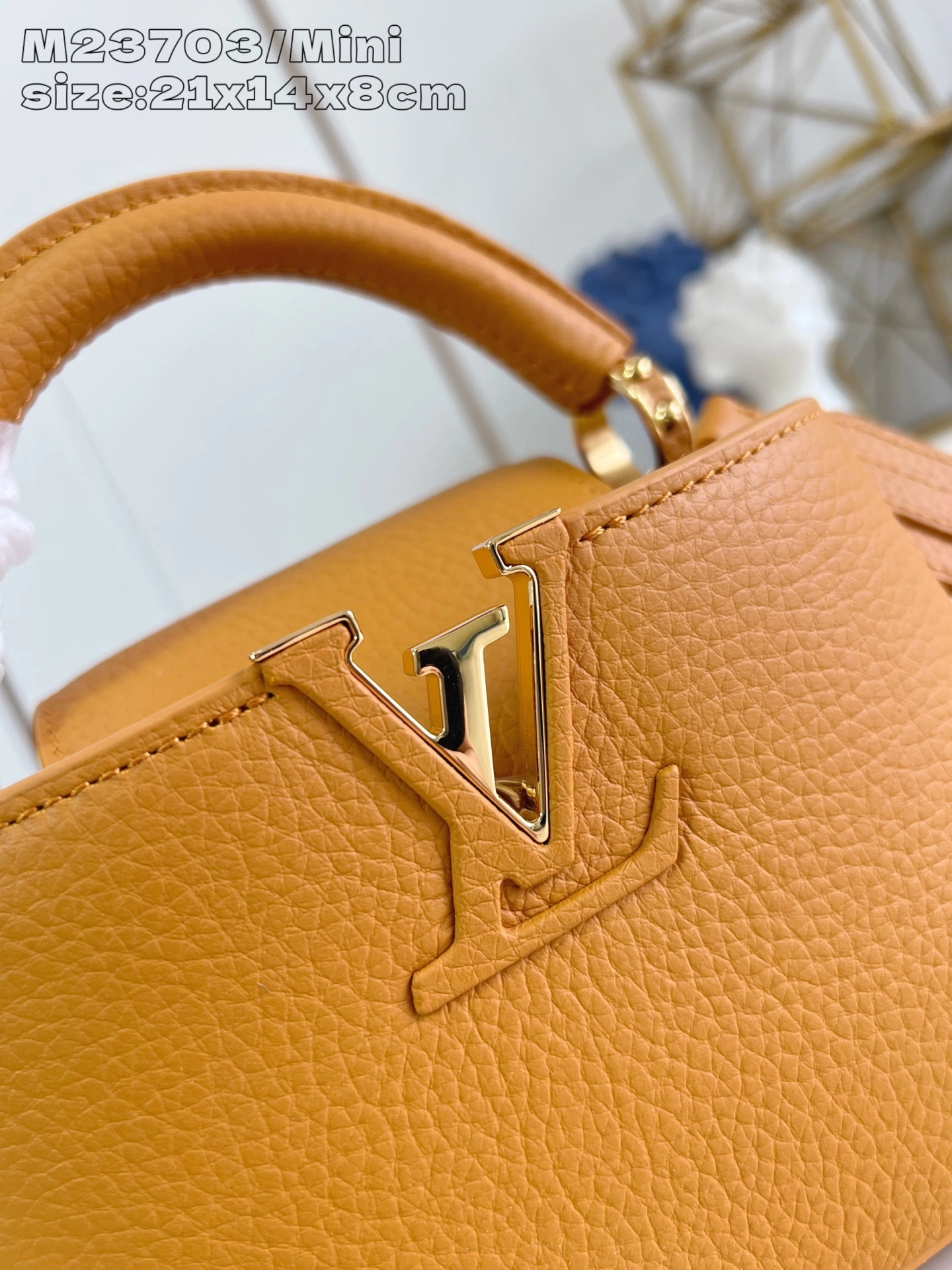 MOMO-- 8V M23703 high quality version Capucines cowhide item:E-B574K1833