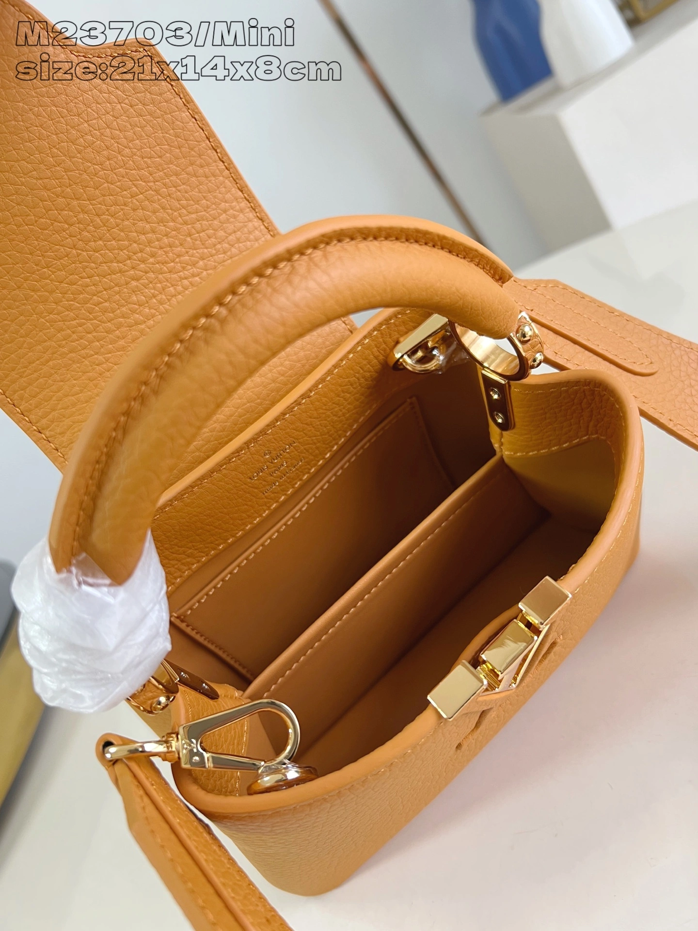 MOMO-- 8V M23703 high quality version Capucines cowhide item:E-B574K1833