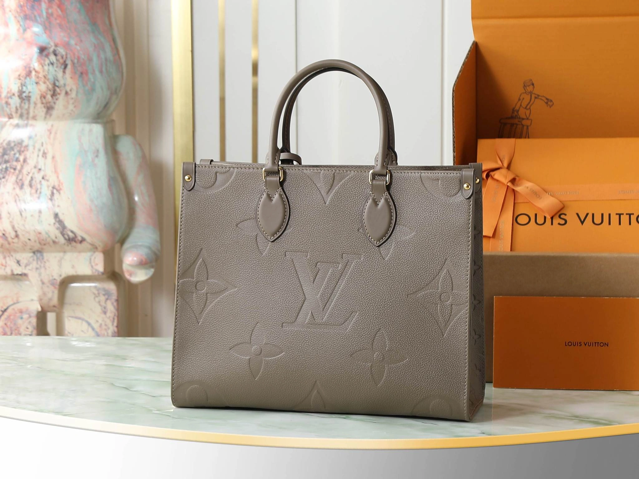 MOMO-- 8V M25523 high quality version OnTheGo MM cowhide item:E-B000L1802T