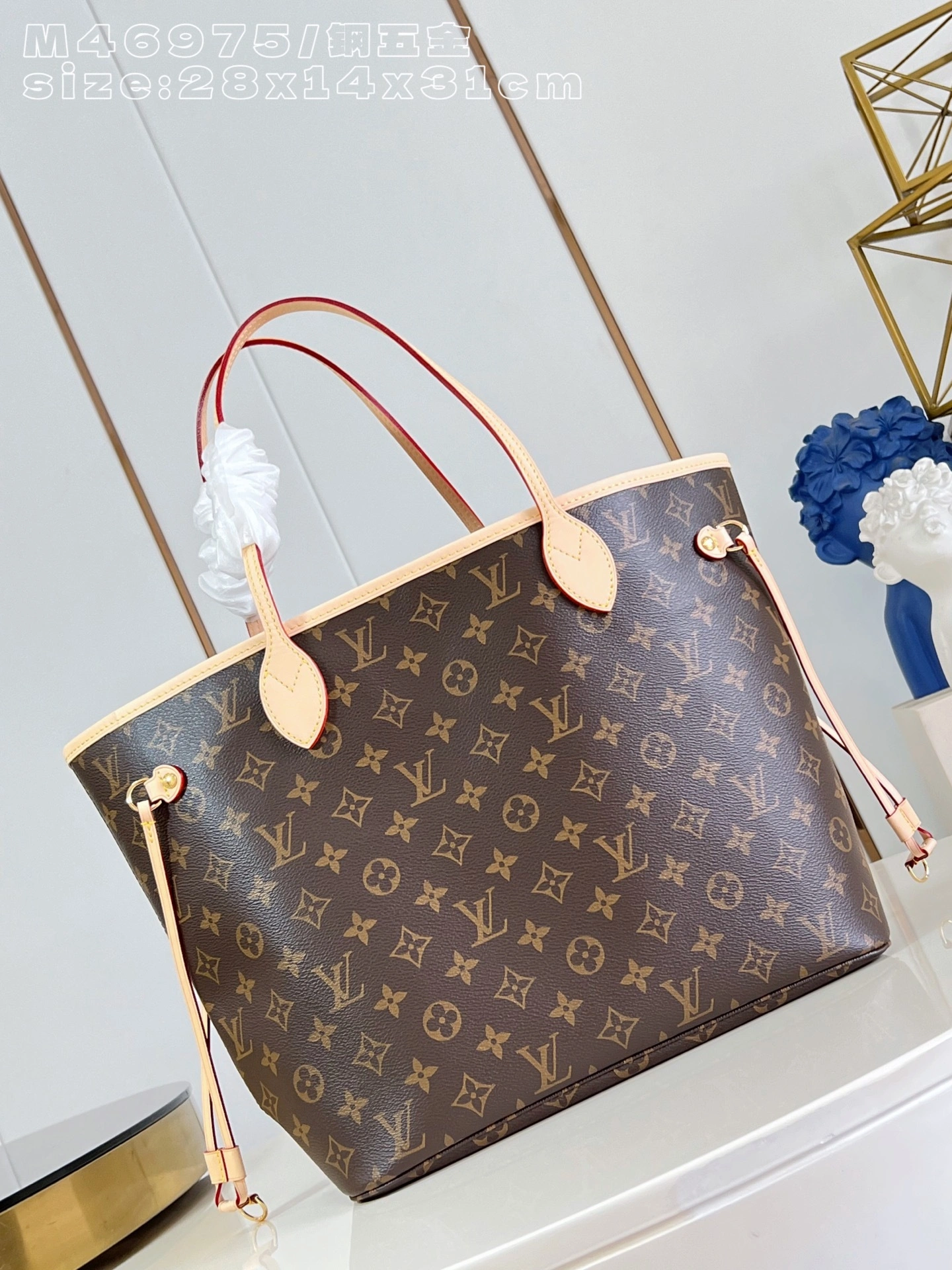 MOMO-- 8V M40995 high quality version Neverfull cowhide item:F-B574A0965