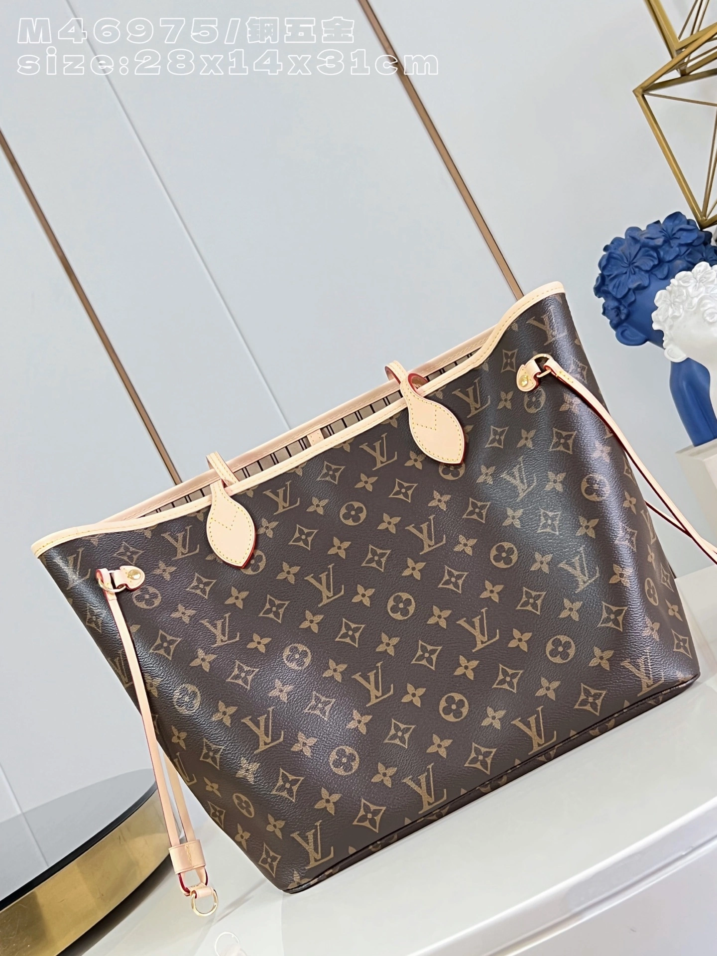 MOMO-- 8V M40995 high quality version Neverfull cowhide item:F-B574A0965