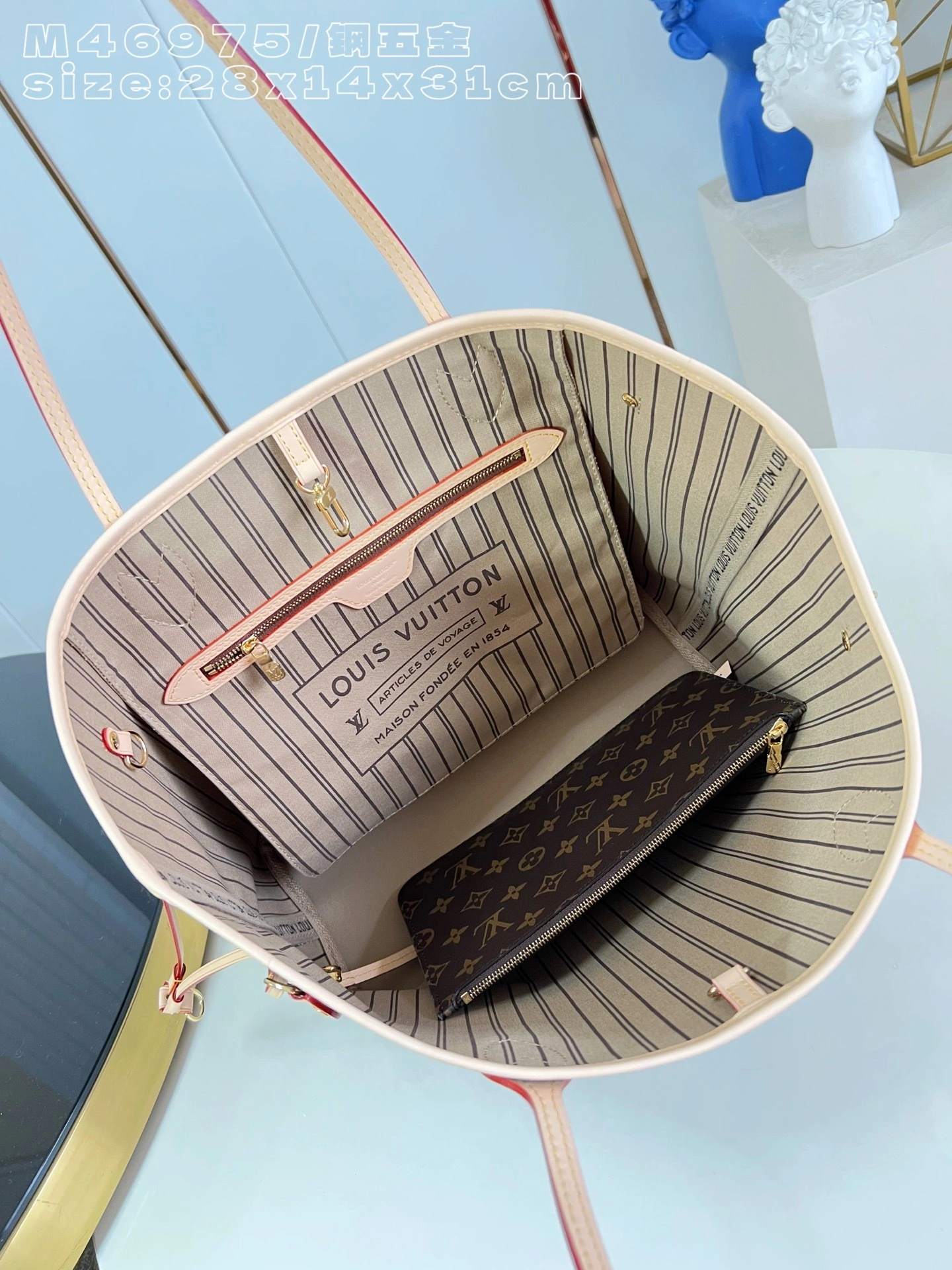 MOMO-- 8V M40995 high quality version Neverfull cowhide item:F-B574A0965
