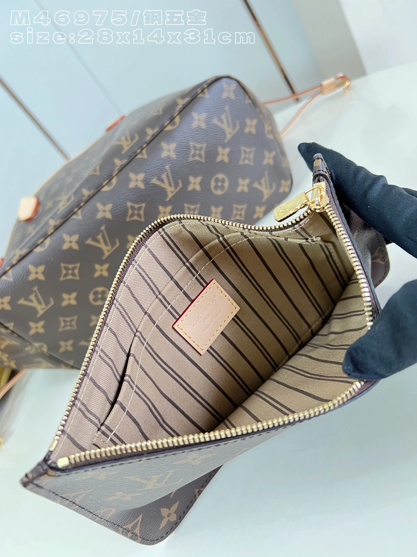 MOMO-- 8V M40995 high quality version Neverfull cowhide item:F-B574A0965